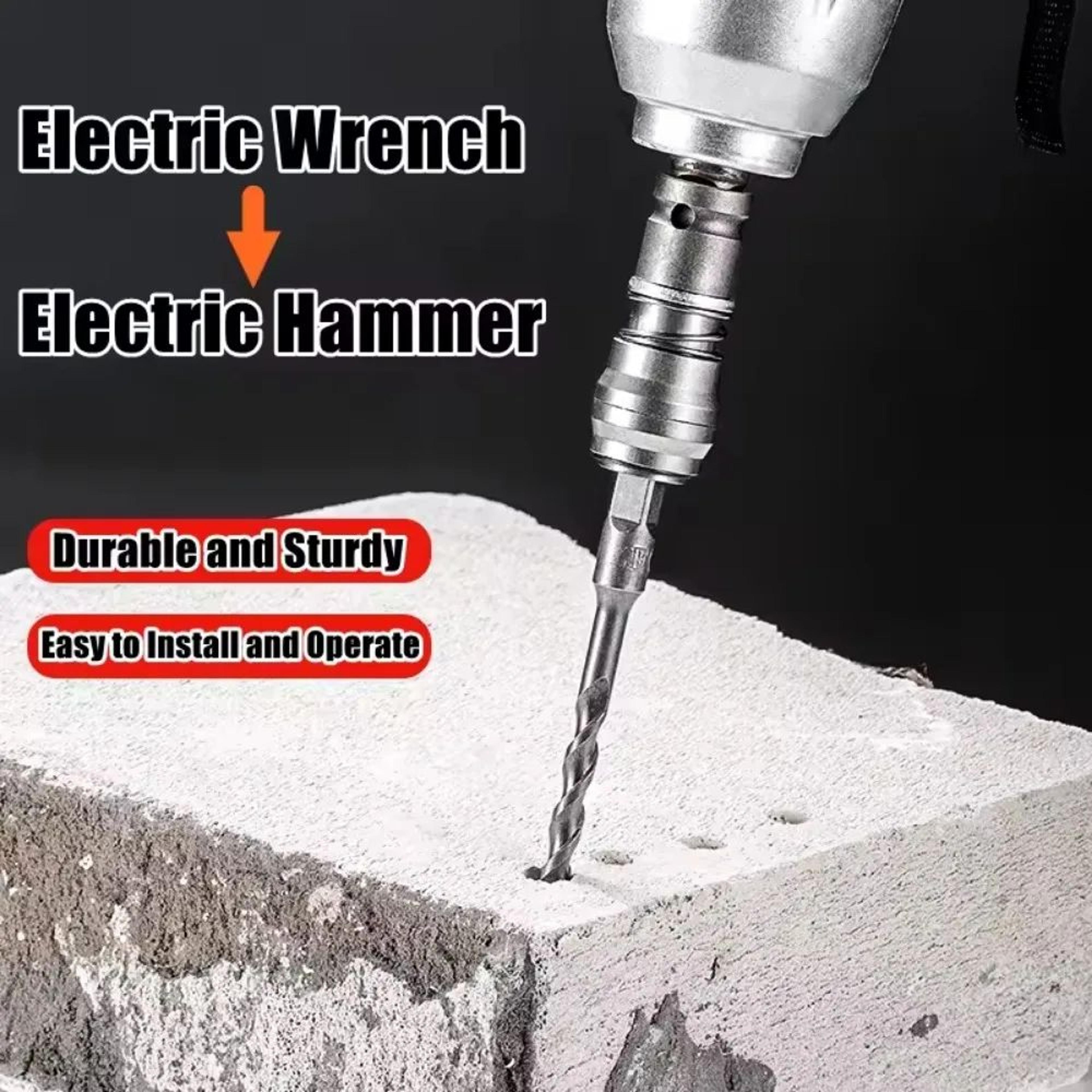 Rotary Hammer Conversion Adapter  HighPower Concrete Drill Converter Lightweight Square Shank Tool  2