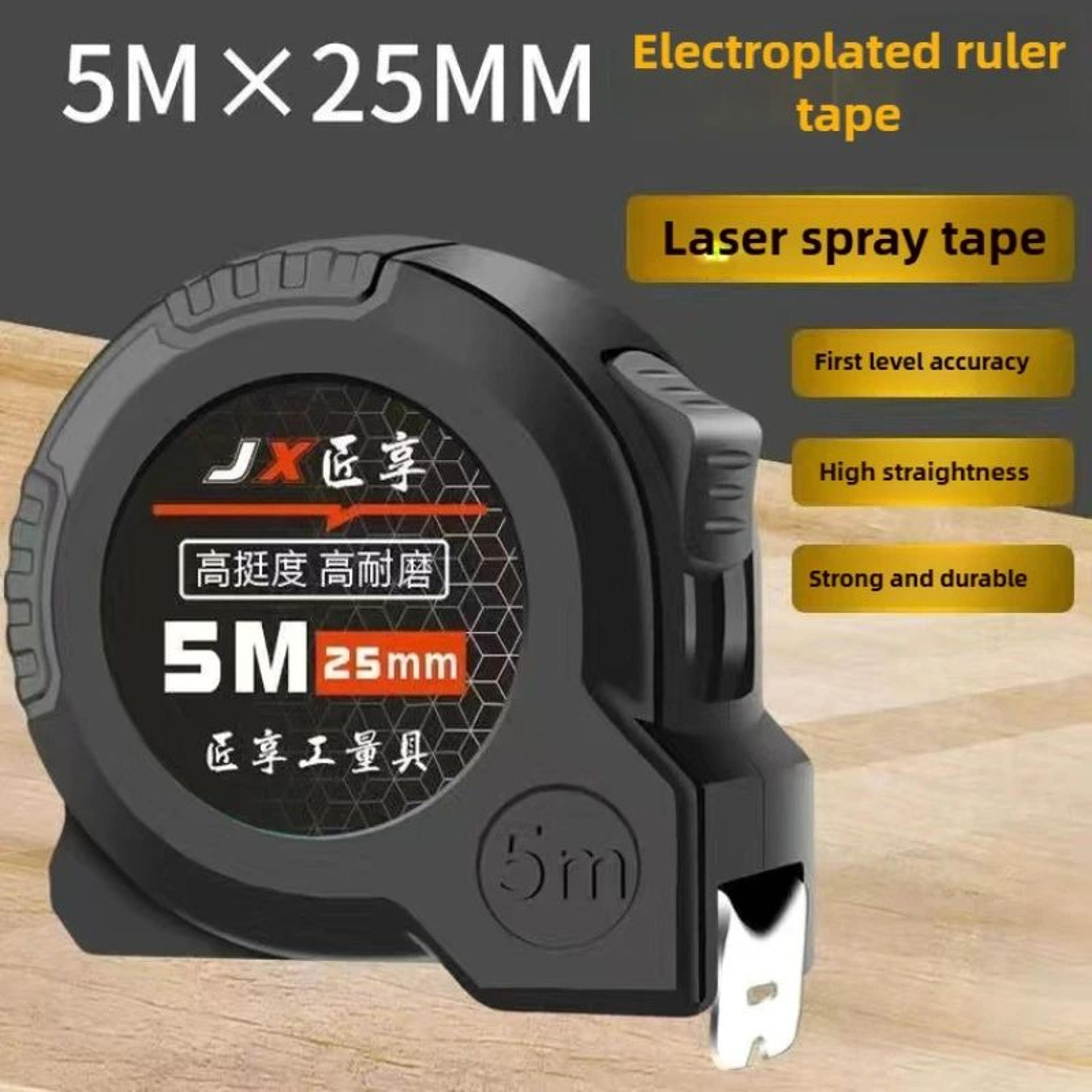 anti-drop stainless steel tape measure – heavy-duty retractable measuring tool for home diy, construction & jobsite use