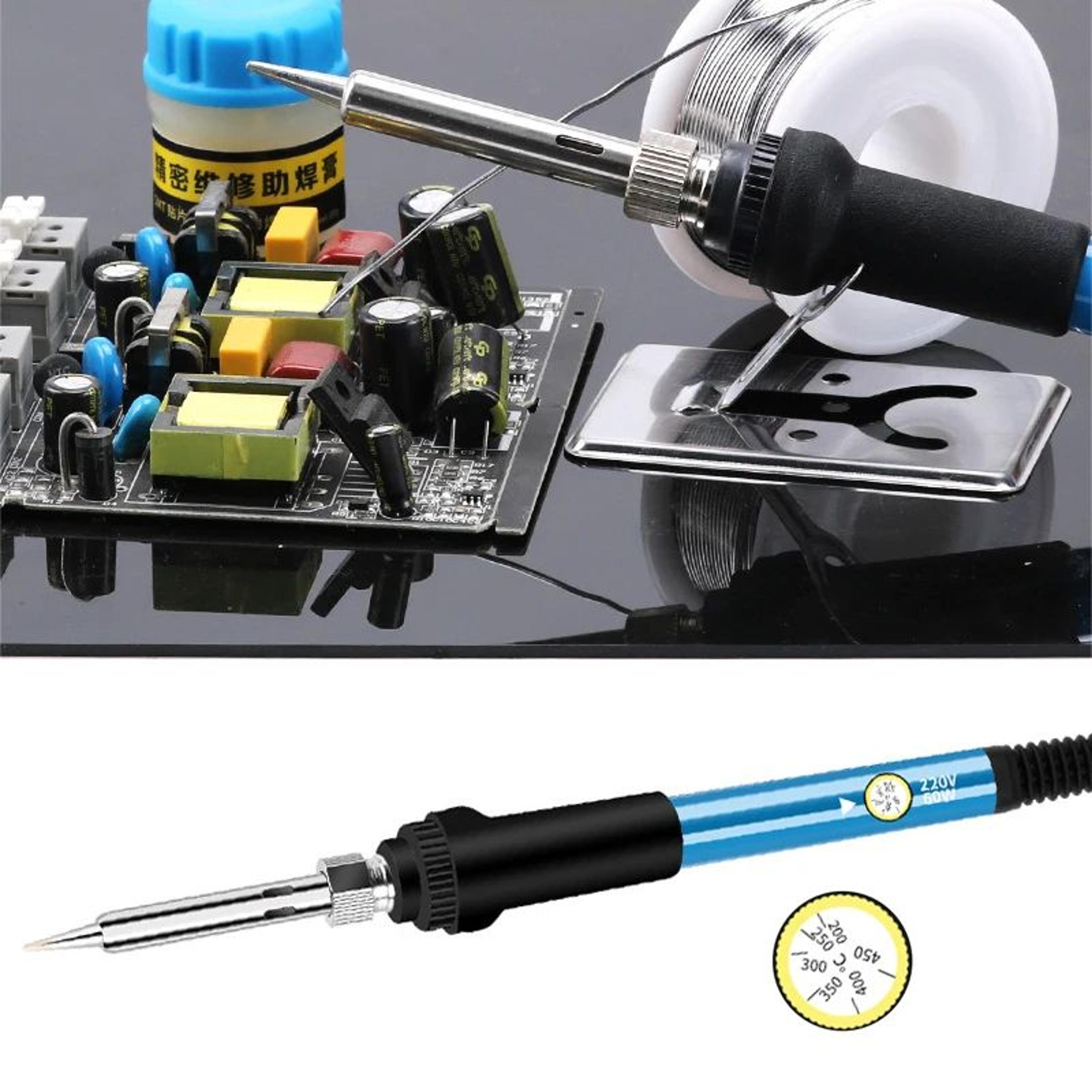 Adjustable Temperature Soldering Iron Kit 60W  110V220V Electric Solder Tool Set For Electronics Re 5