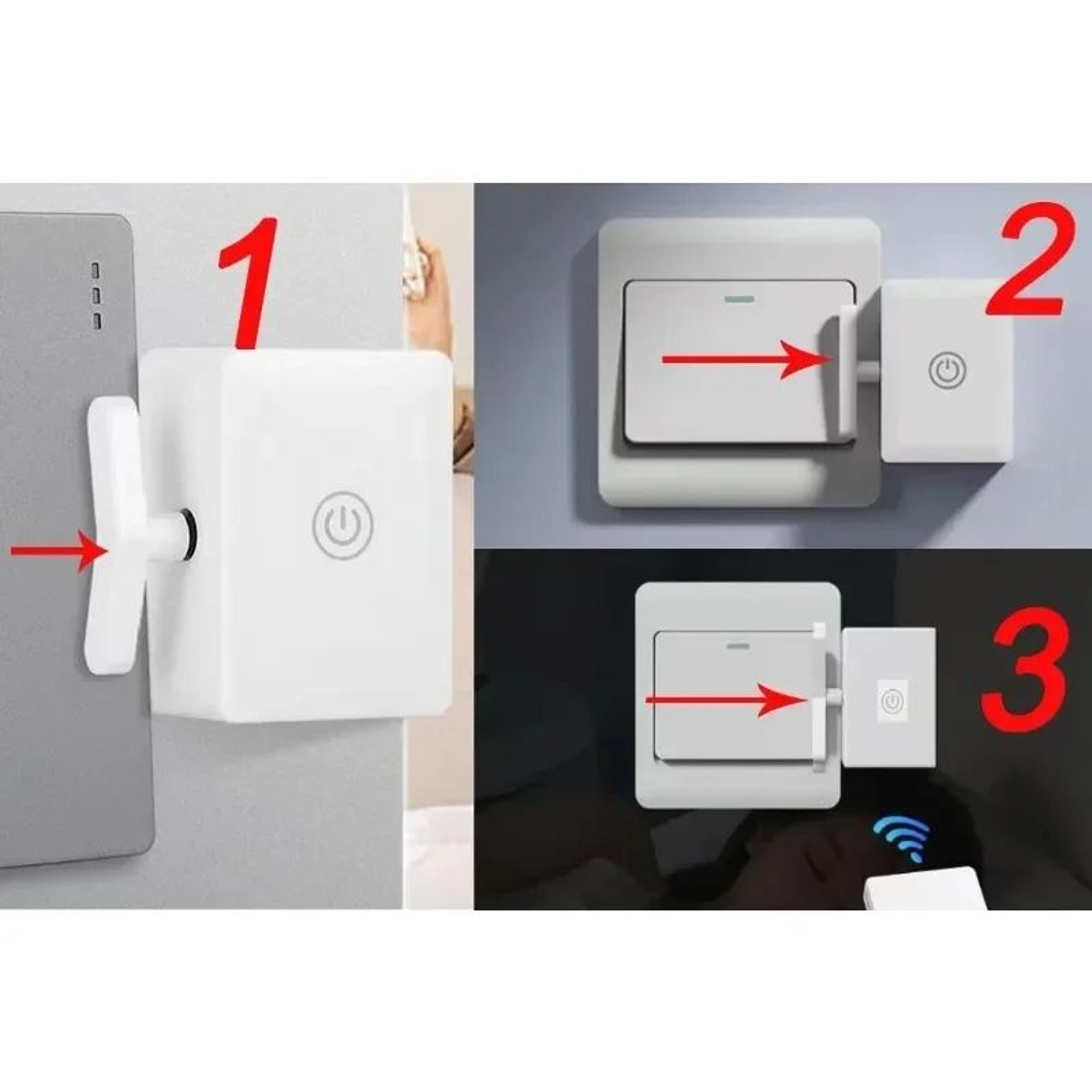 USB Rechargeable Smart Switch Button Pusher  Wireless Remote Control Light Switch Turner For HandsF 4