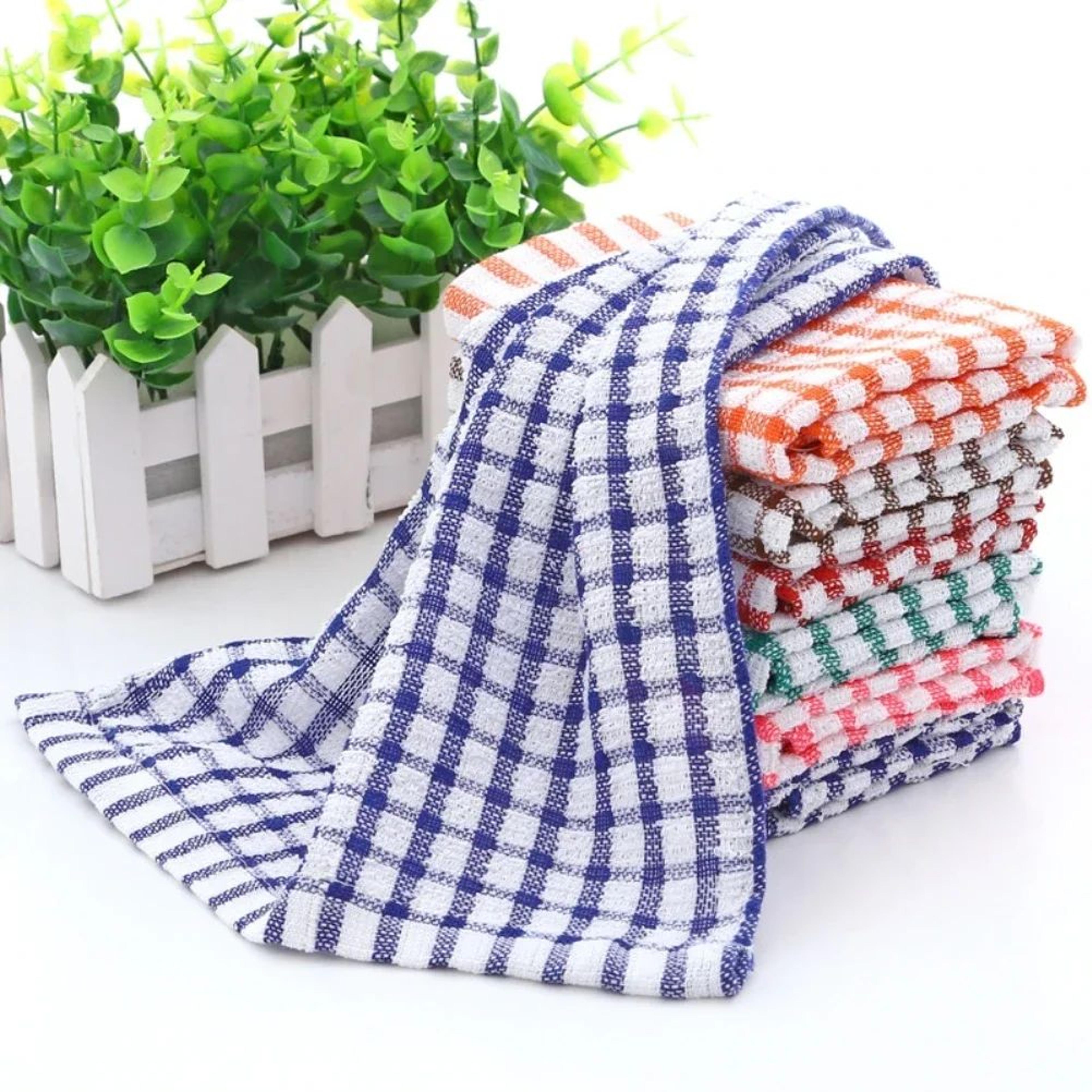 6 Pcs 100 Cotton Kitchen Cleaning Cloth Set  Absorbent Dish Towels For Restaurant Catering  Home Wi 1