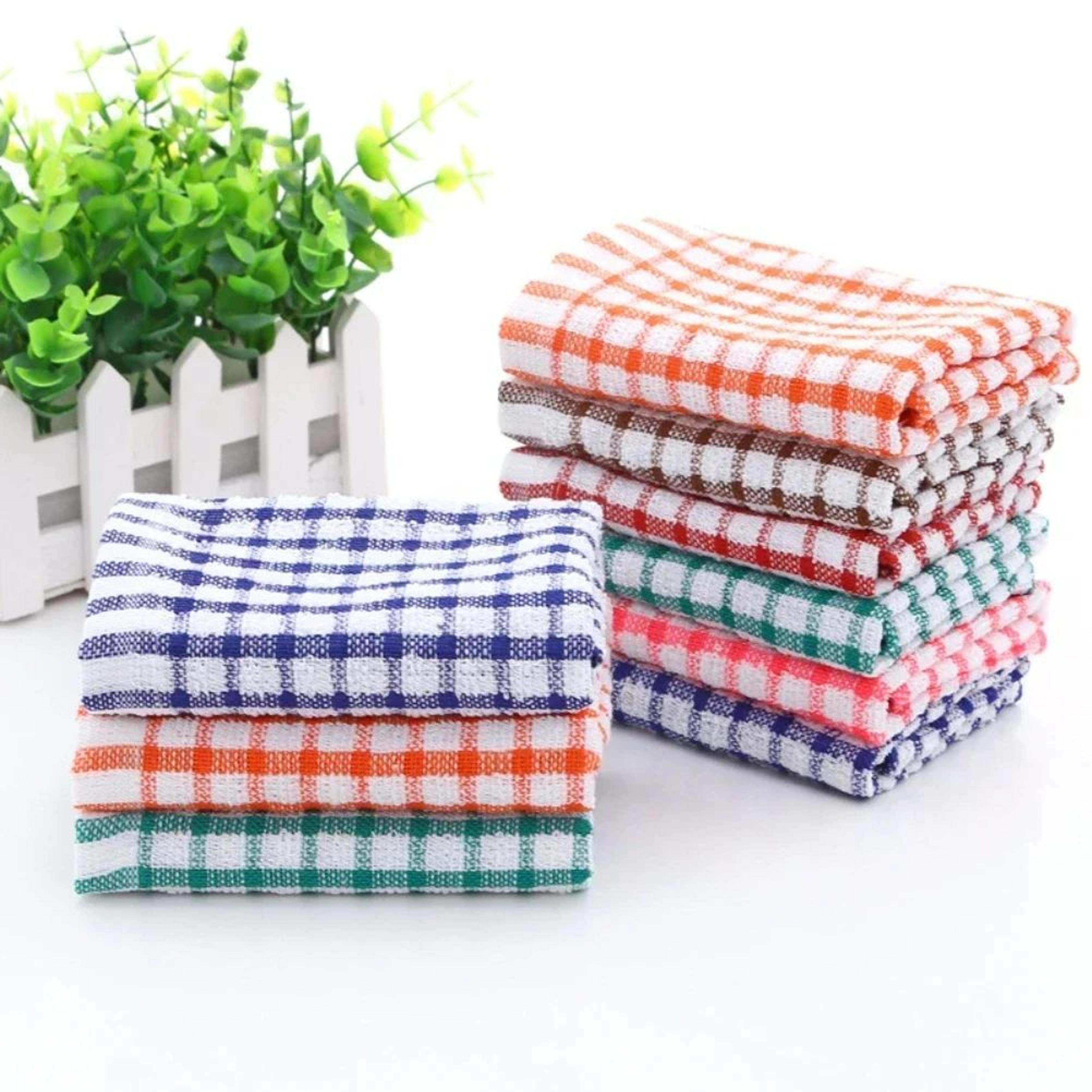 6 Pcs 100 Cotton Kitchen Cleaning Cloth Set  Absorbent Dish Towels For Restaurant Catering  Home Wi 3