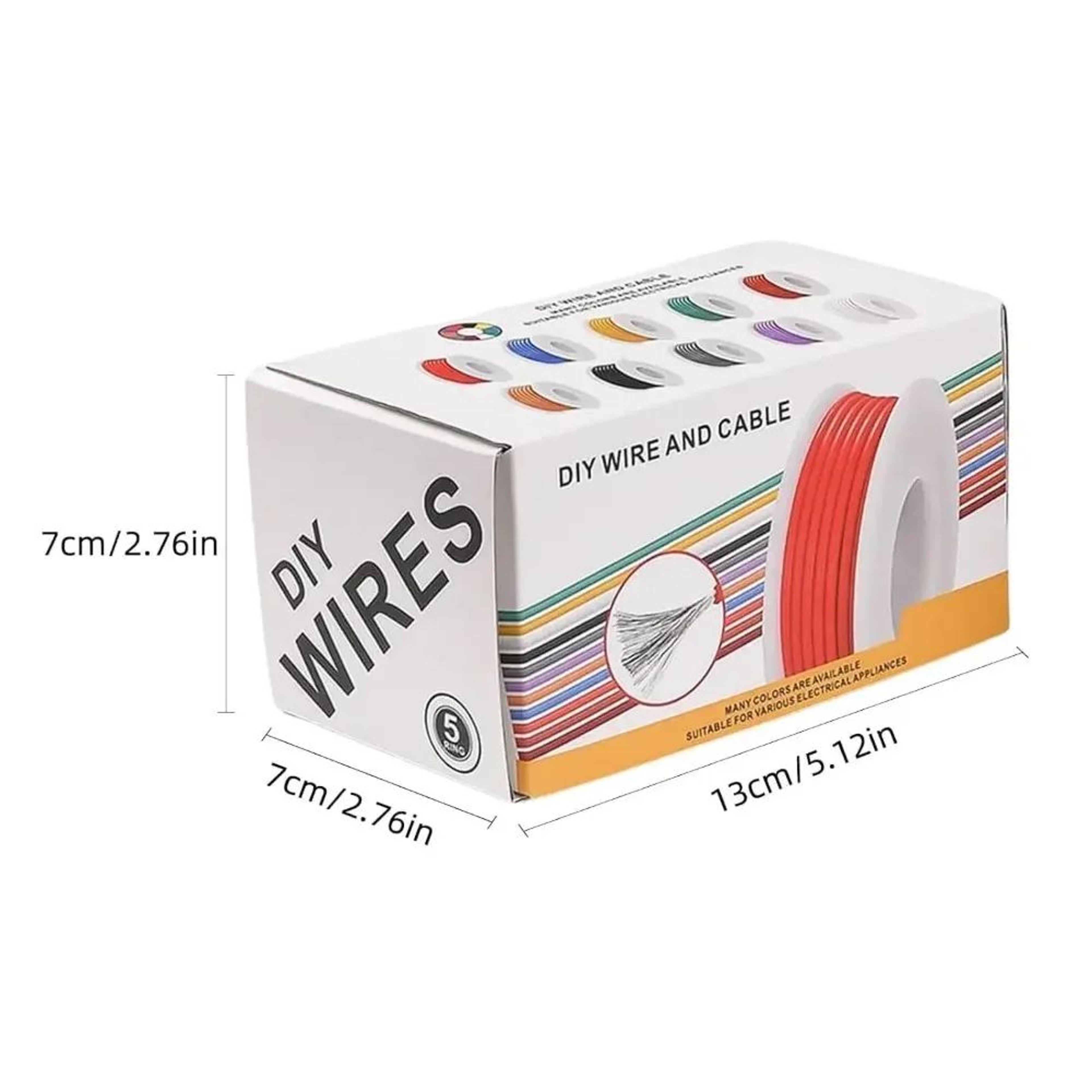 22AWG Silicone Hookup Wire Kit  Tinned Copper Stranded Wire 5 Colors 5m10m Each For DIY  RC 5