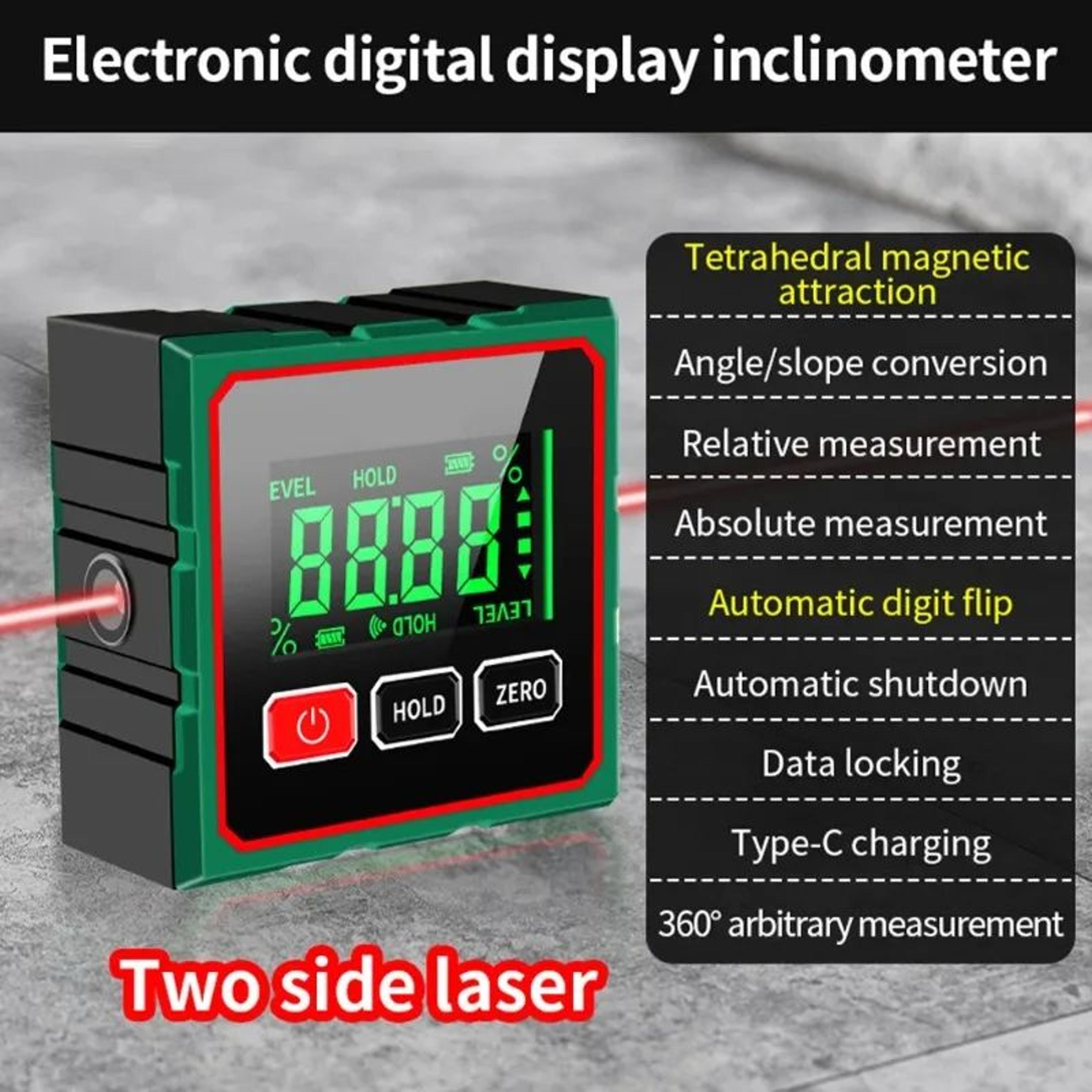 Mini Magnetic Digital Protractor Inclinometer Level  090 Angle Gauge With 4Side Magnets For Woodwor 5