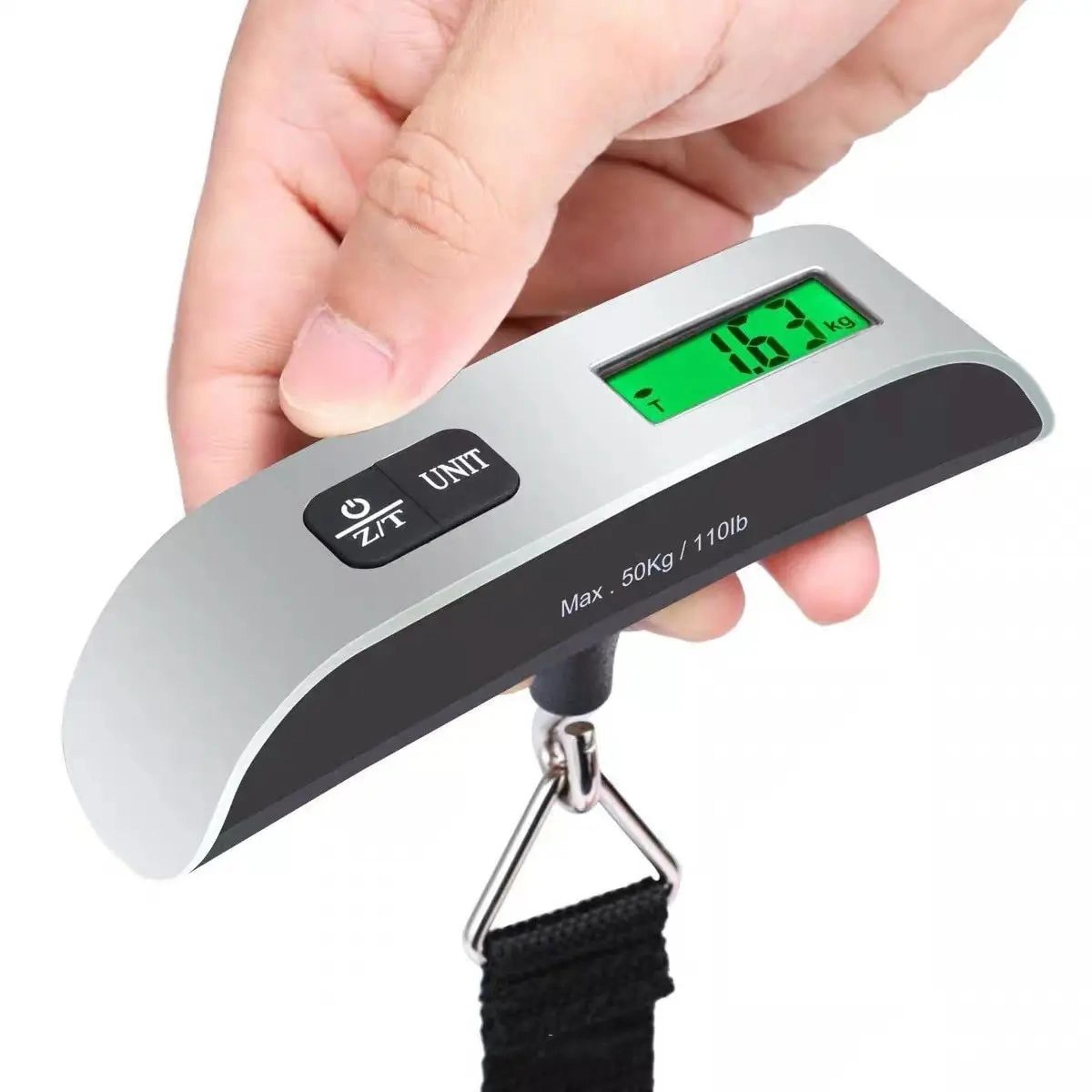 110lb50kg Digital Luggage Scale With LCD Display Portable Hanging Travel Baggage Weighing Scale For 0