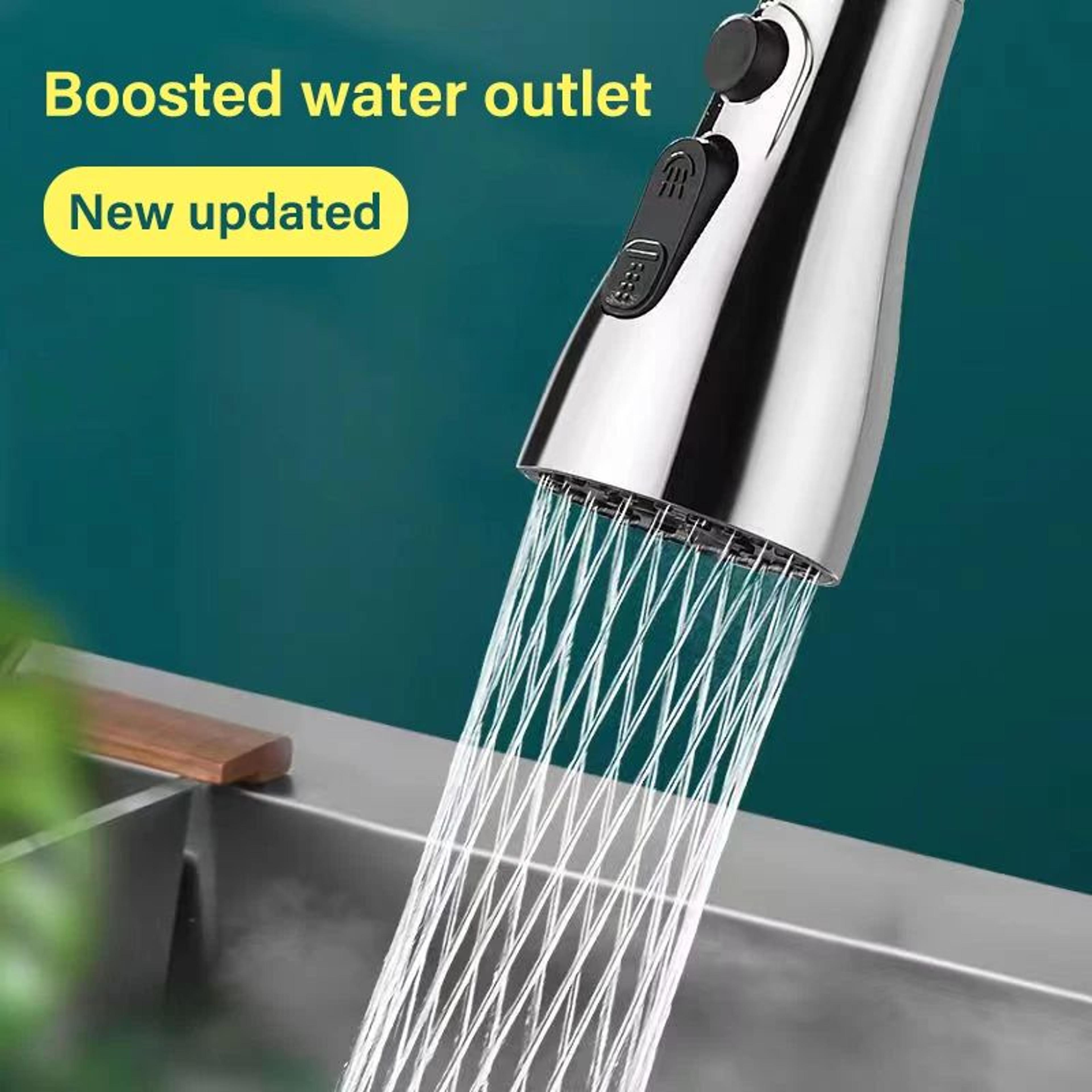 Universal 360 Rotating Kitchen Faucet Extender  PullOut Tap Sprayer Attachment With MultiMode Stron 0