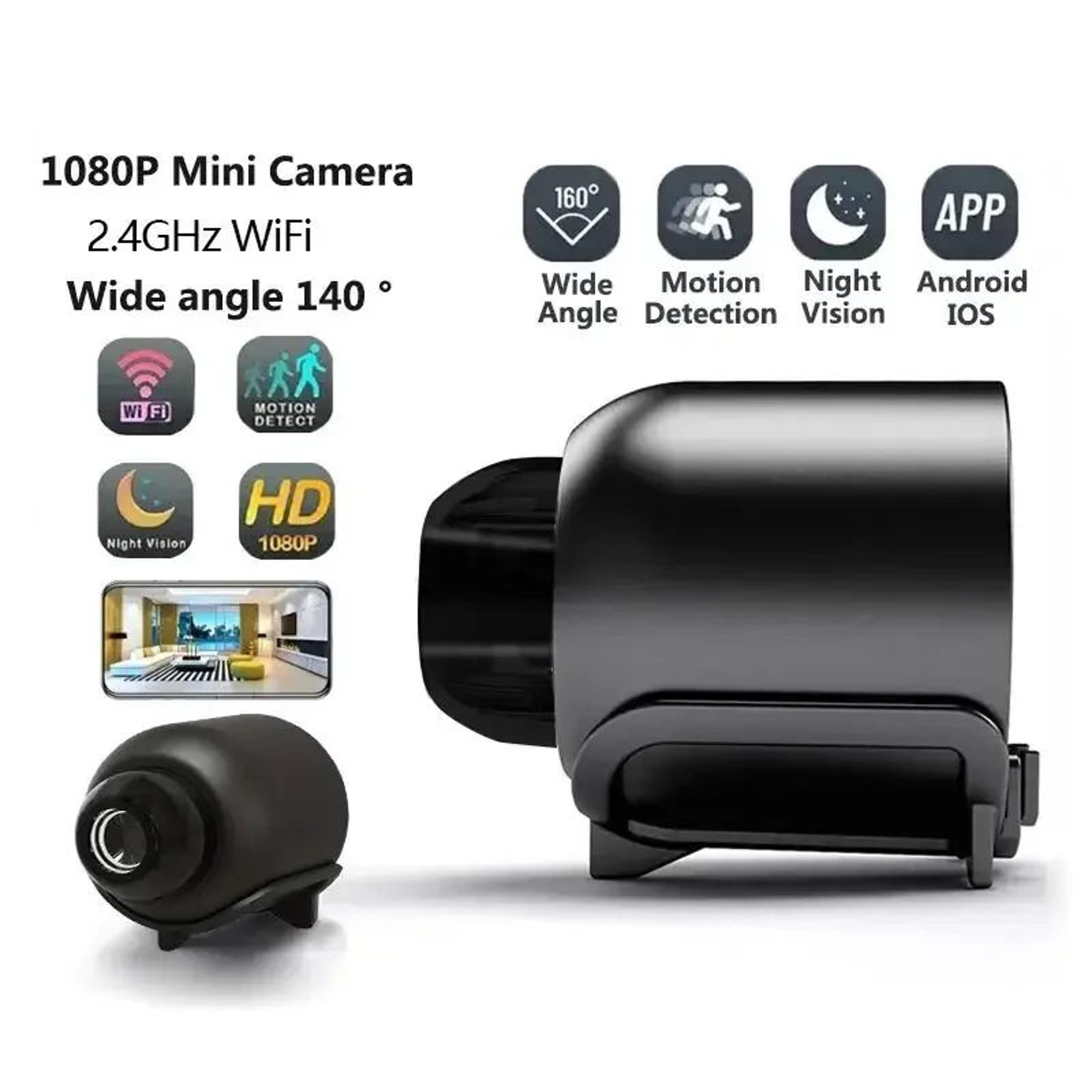 Mini 1080P Wireless Security Camera With Night Vision  Portable Surveillance Cam Motion Detection H 2