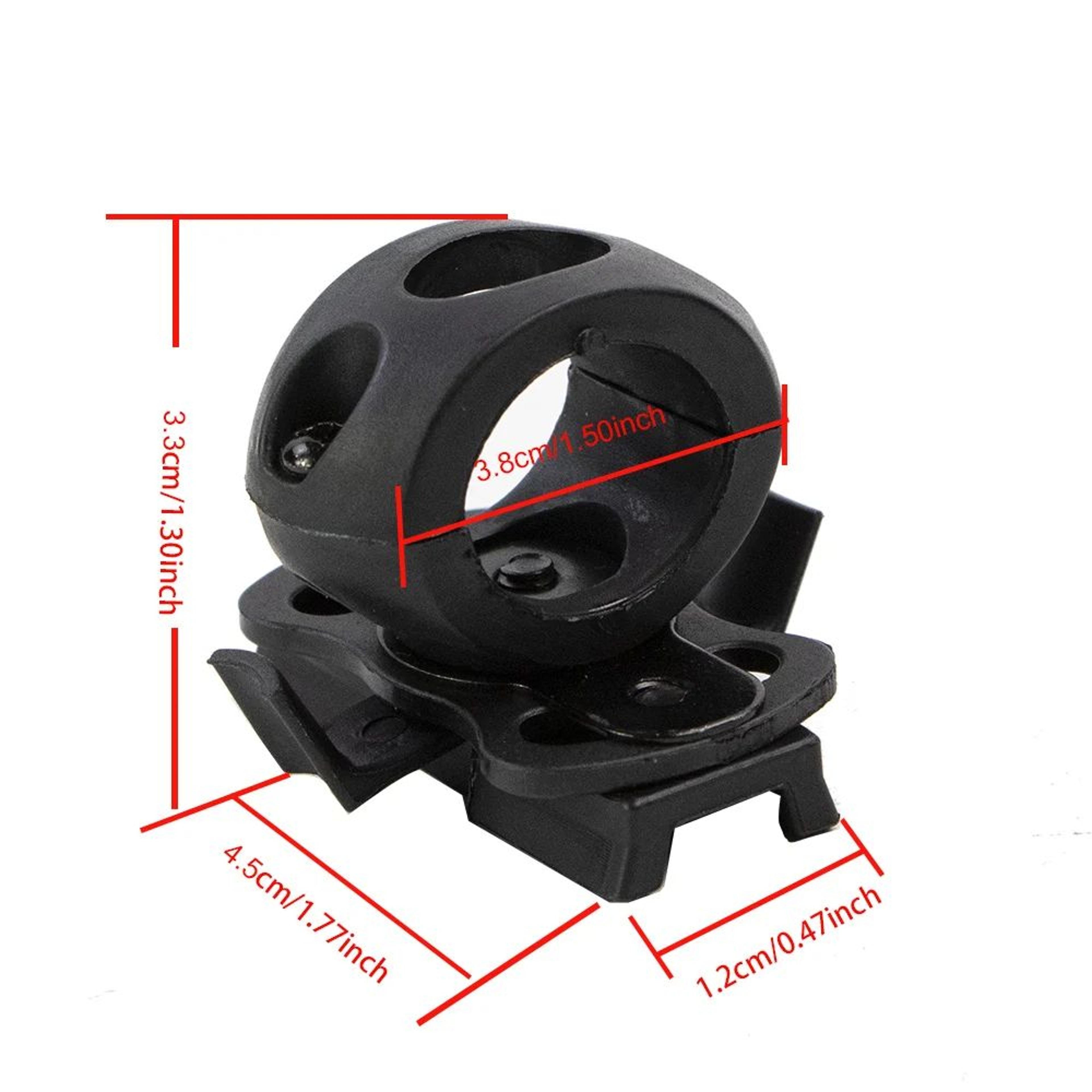 360 Tactical Helmet Flashlight Clamp Mount  Quick Release Universal Rail Torch Holder Adapter For F 5
