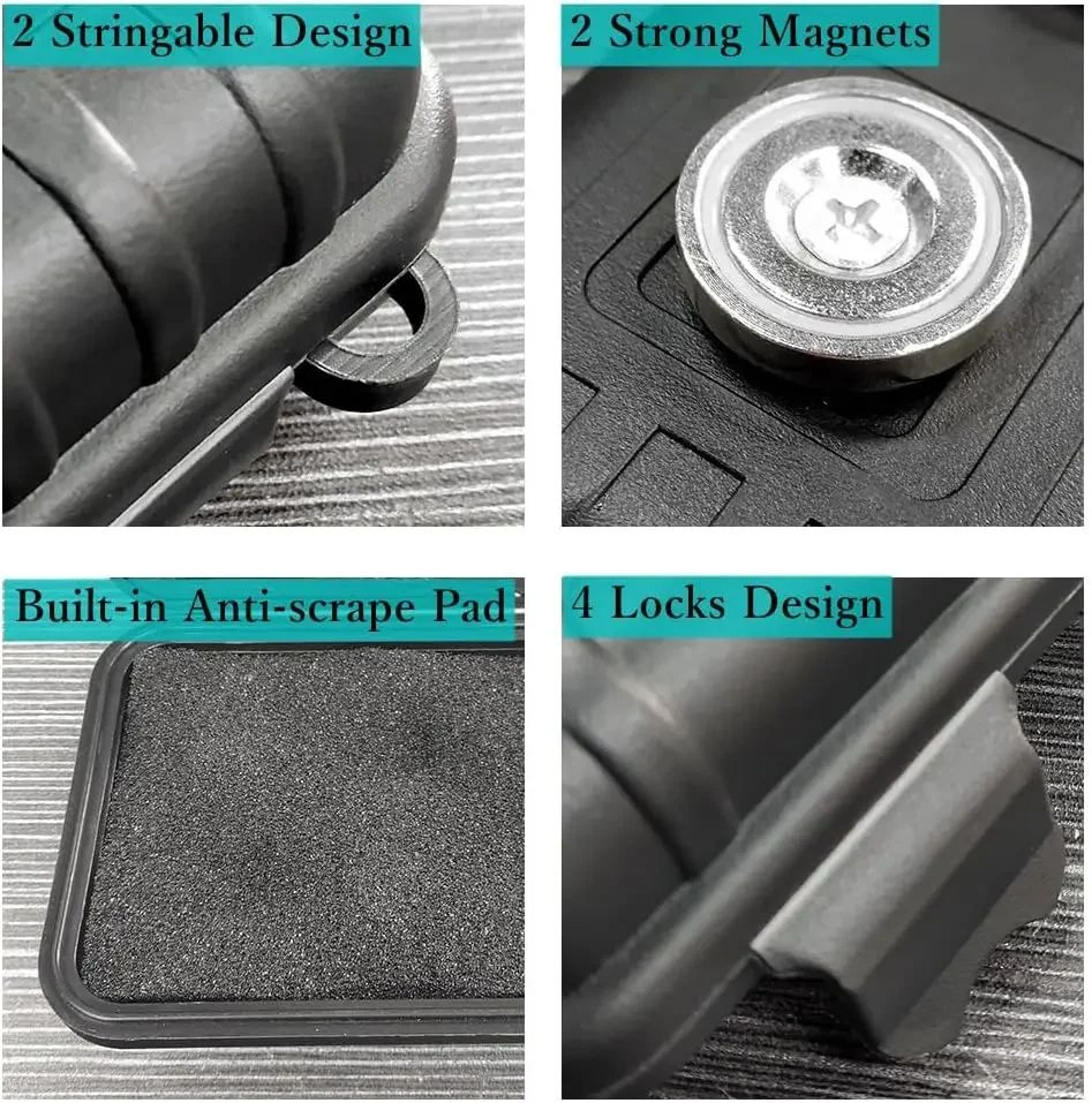 Waterproof Magnetic Key Holder Storage Box  Hidden UnderCar Spare Key Case Strong Magnet GPS Locato 4