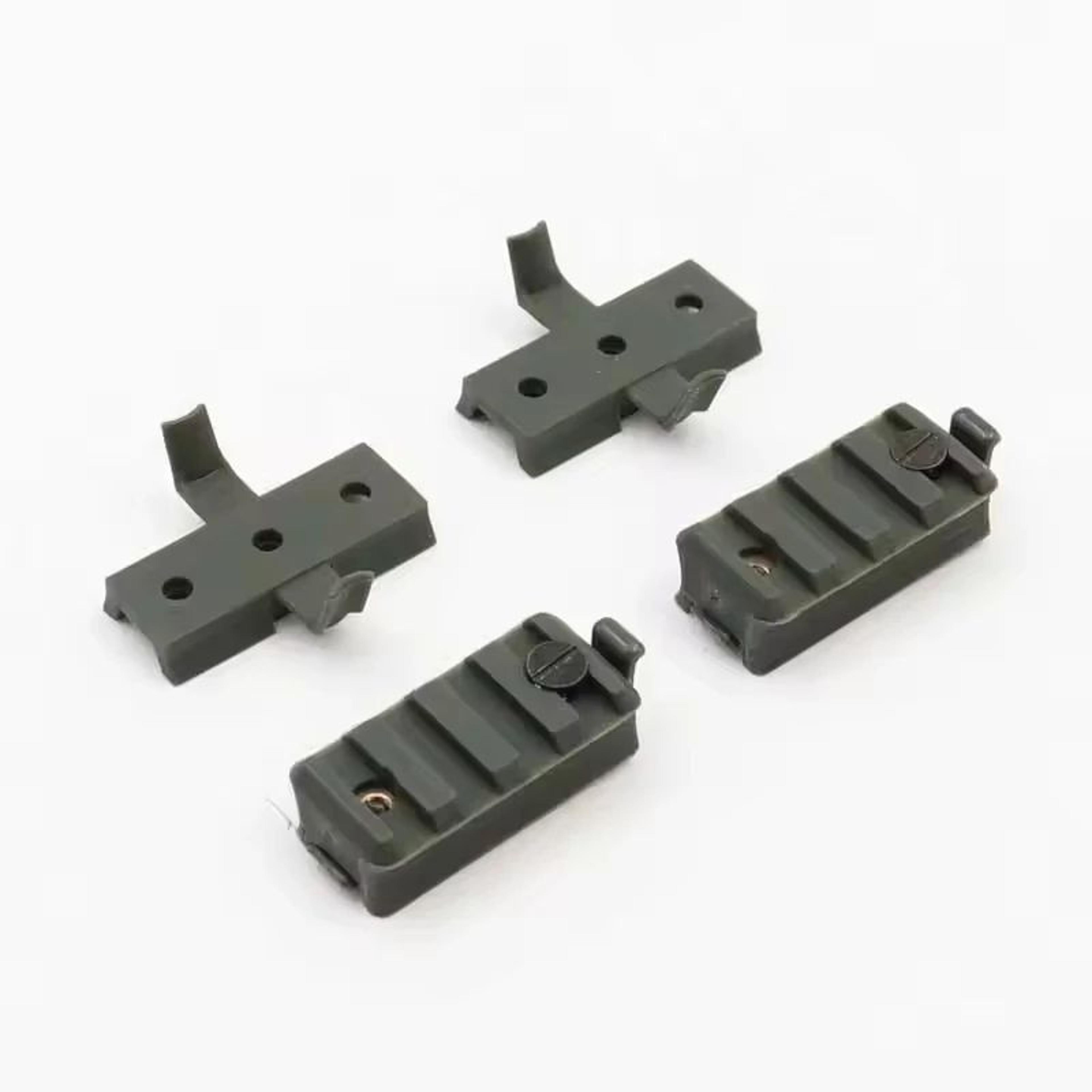 BOOIU 2 Pcs Tactical Helmet Rail Slider Mount Set  Fast Style Rail Adapter For Flashlight  Airsoft  3