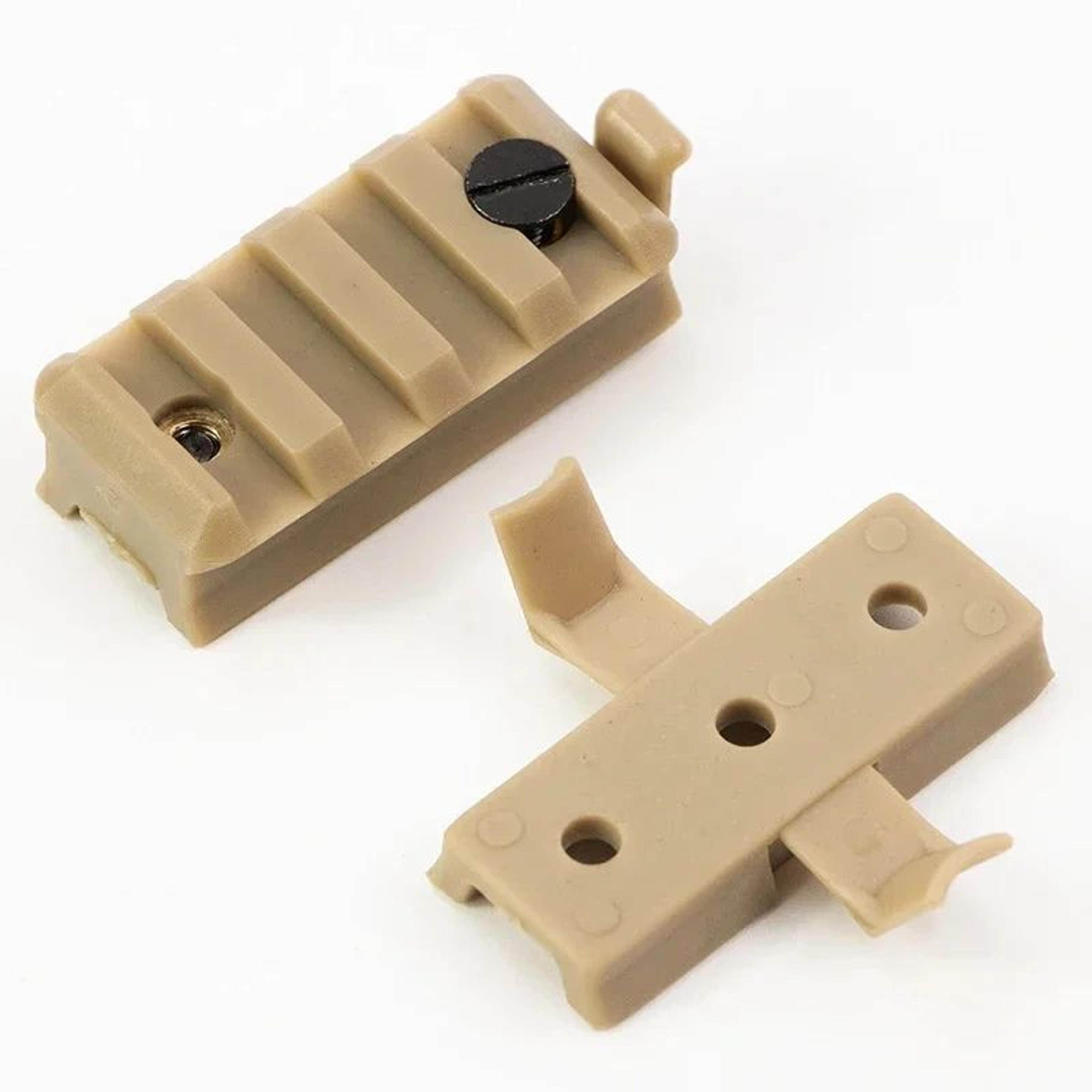 BOOIU 2 Pcs Tactical Helmet Rail Slider Mount Set  Fast Style Rail Adapter For Flashlight  Airsoft  8