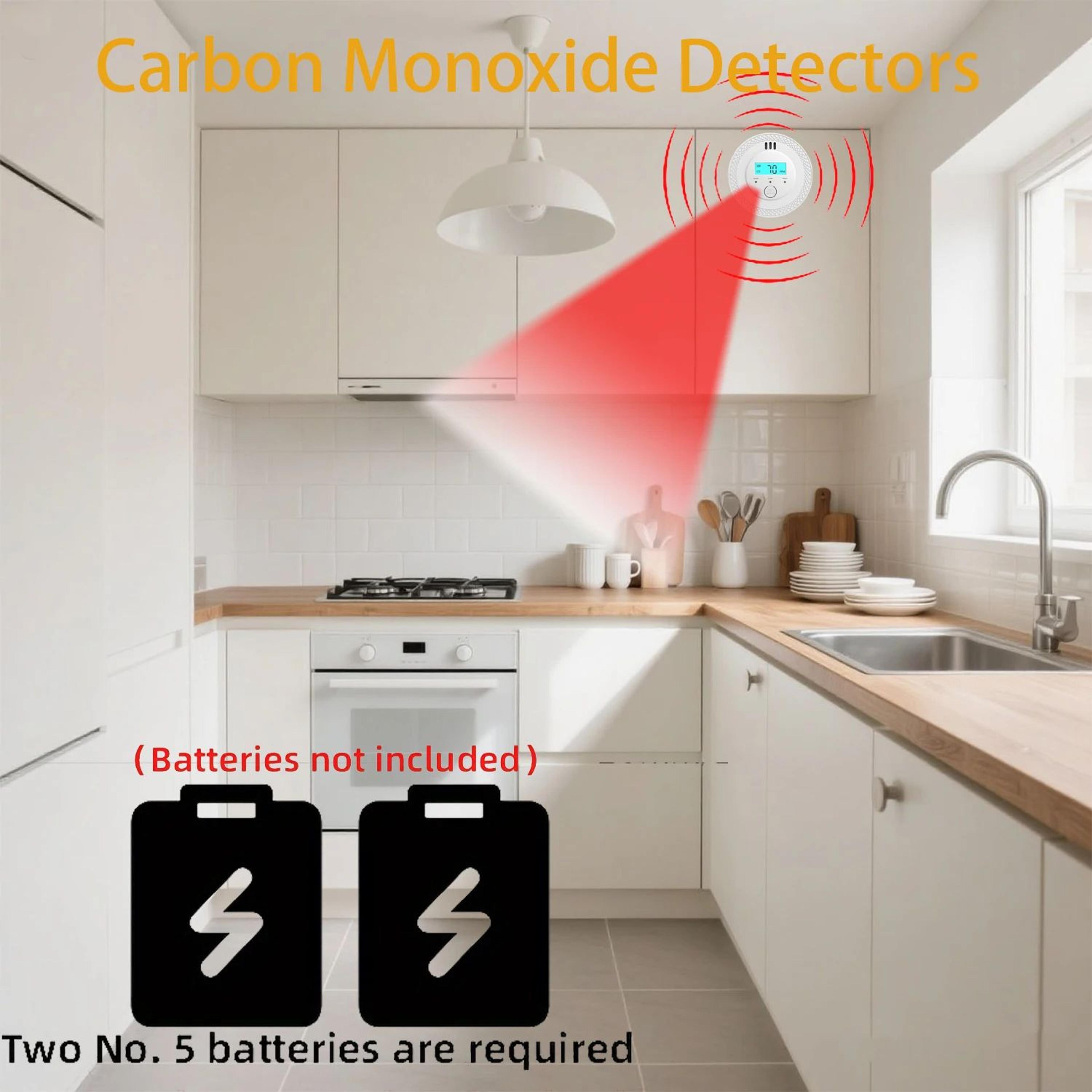Standalone Carbon Monoxide Alarm With LCD Display  UL2034 Certified HighSensitivity CO Detector For 1