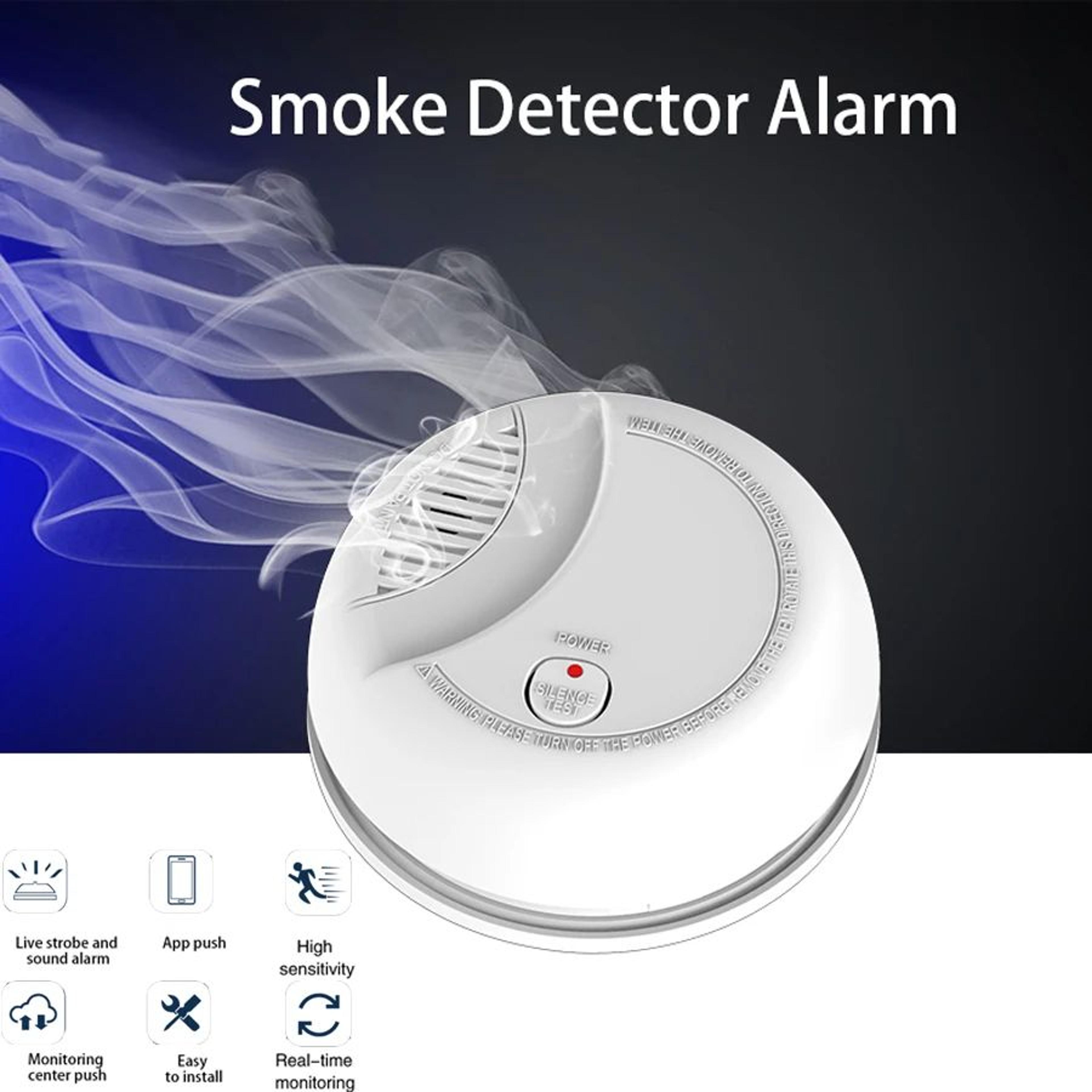 10Year Battery Photoelectric Smoke Detector  LongLife Fire Alarm Sensor For Home Security  Fast War 1