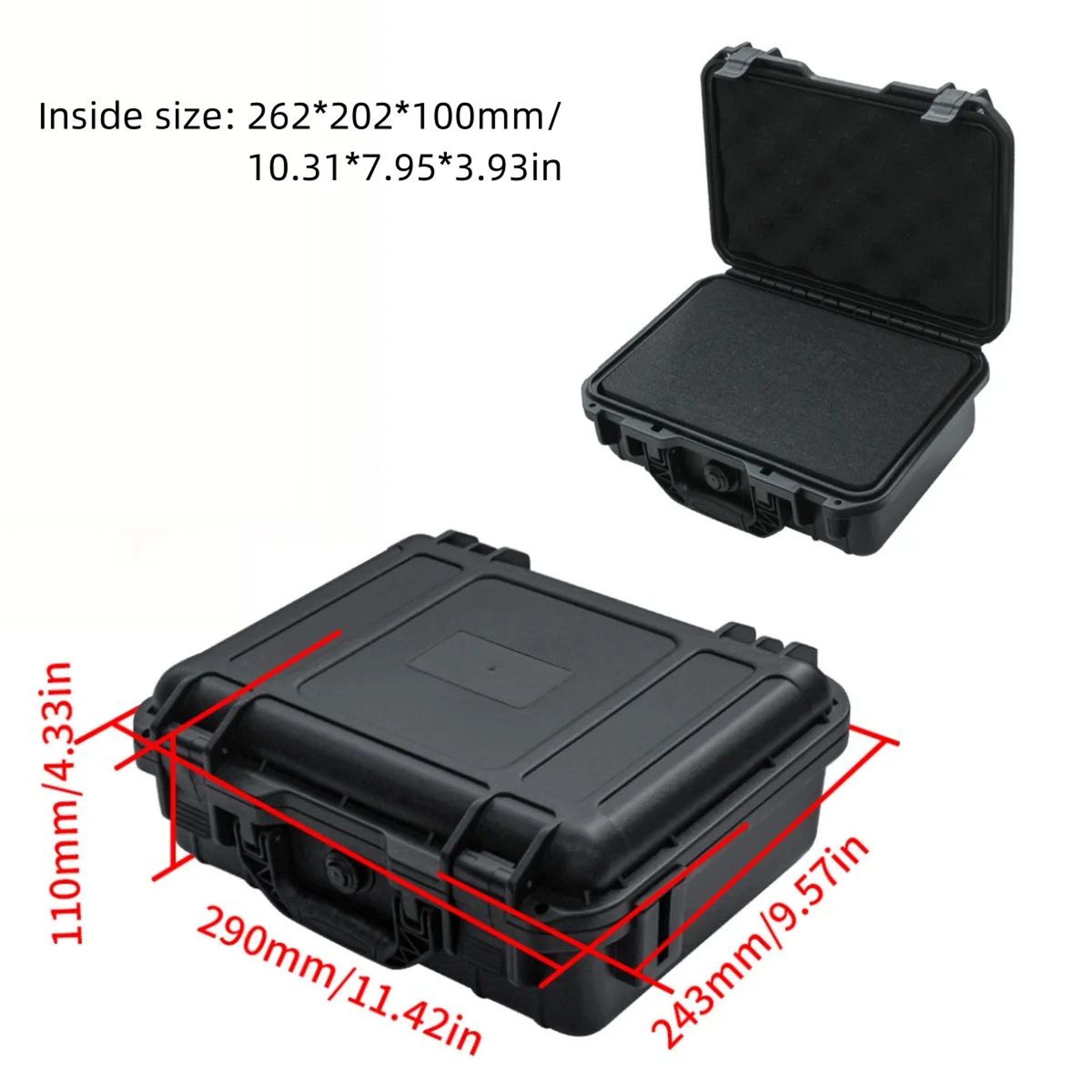 Waterproof HeavyDuty Protective Tool Case With PreCut Foam Inserts  Shockproof Hard Storage Box For 8