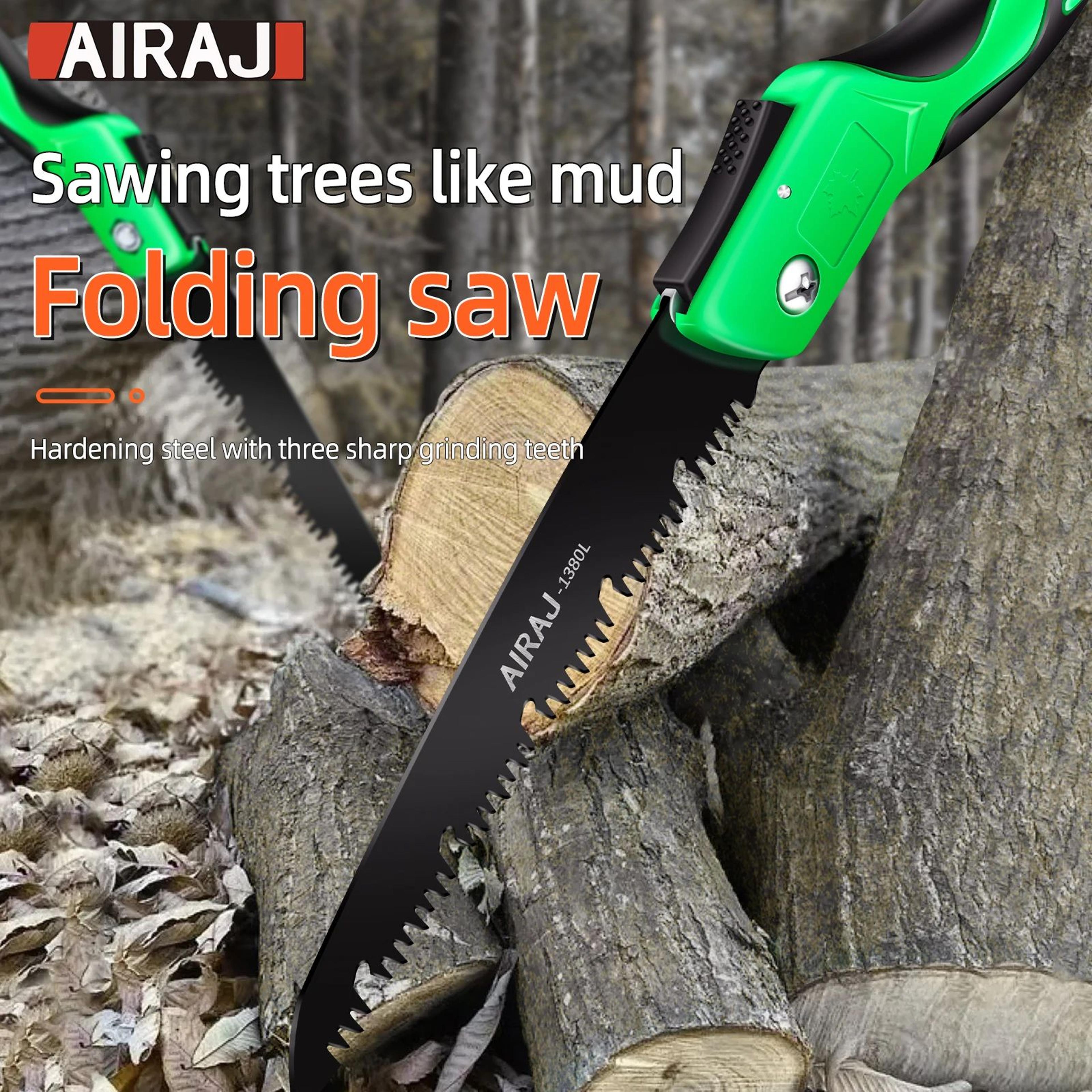 Folding Hand Saw For Wood  Garden  Sharp WearResistant Steel Blade Portable Locking Woodworking Pru 4
