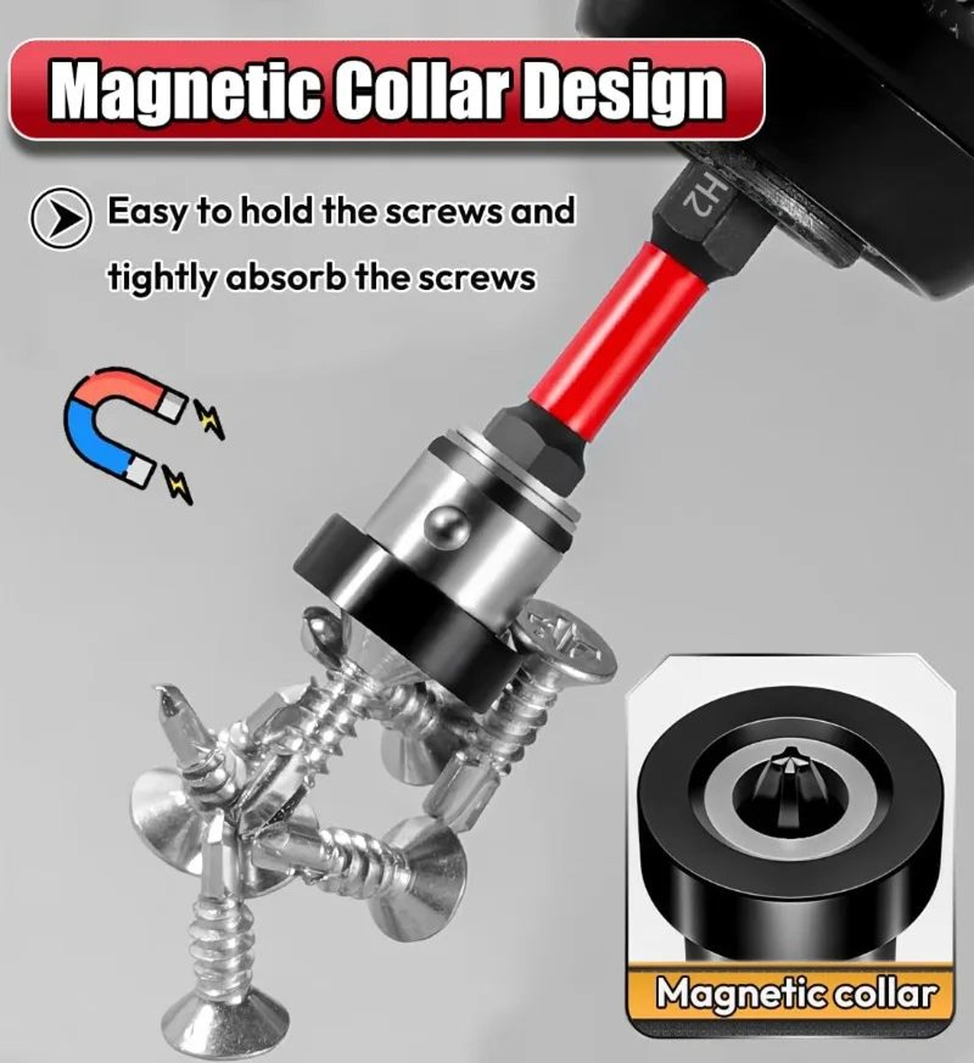 Magnetic Positioning Drywall Screwdriver Bit  S2 Steel Locator Bit For Plasterboard Gypsum Board Sc 3