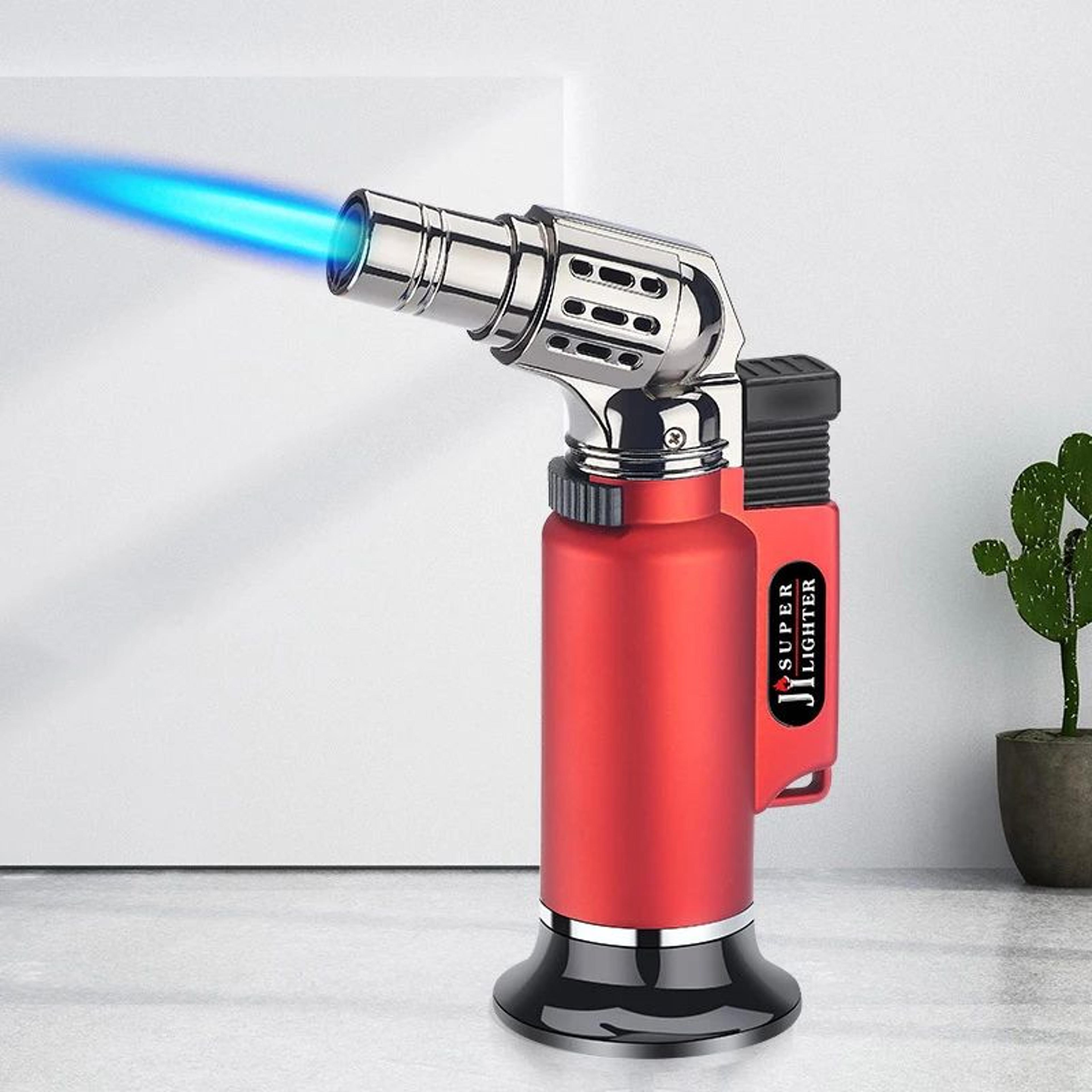 Windproof Turbo Jet Flame Lighter Metal Refillable Torch For Cooking Smoking Welding  Outdoor Use   5