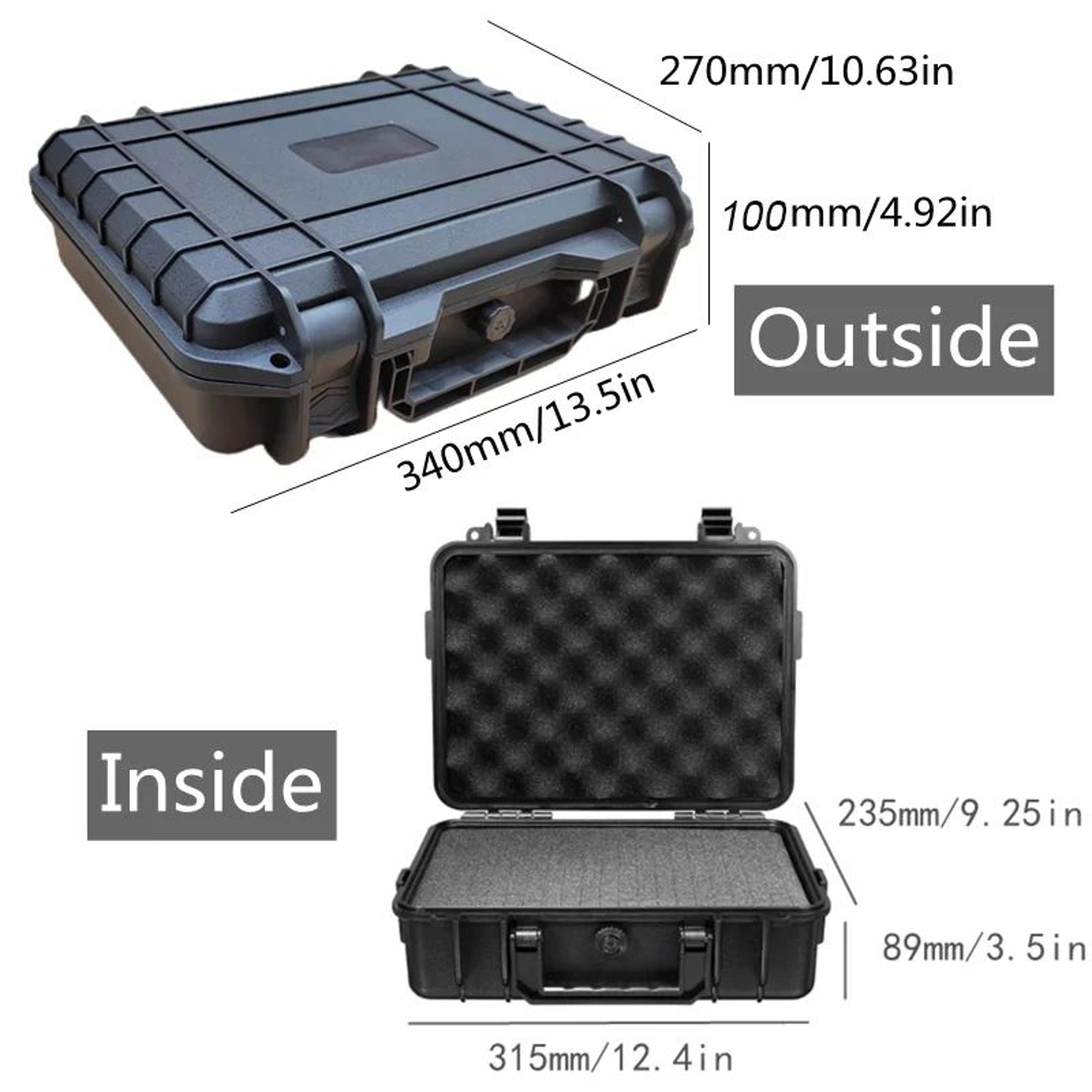 Large Waterproof ABS Hard Tool Case Toolbox With Foam Insert For Mechanics Travel  Heavy Duty Tools 11