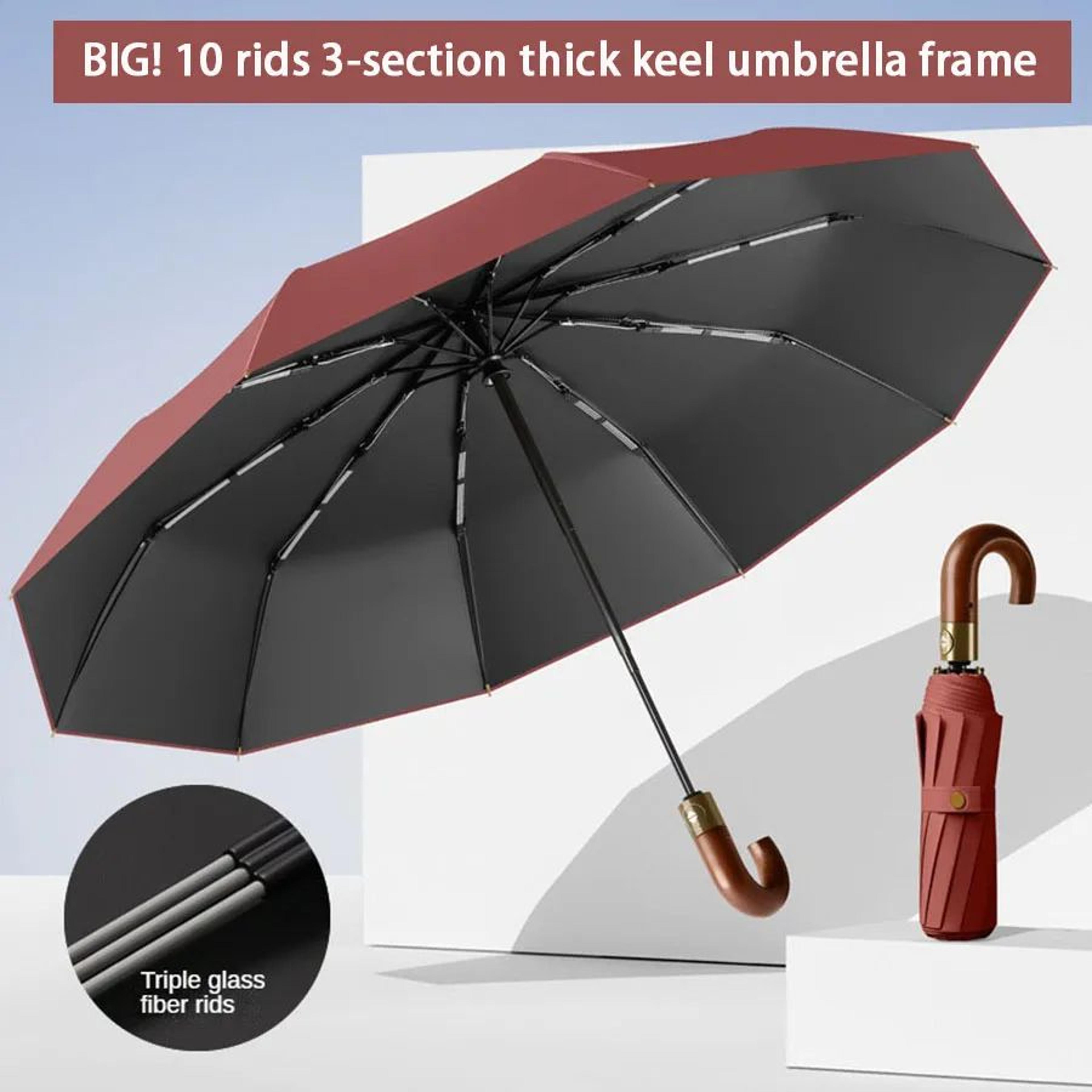 UPF50 UV Protection Windproof Compact Automatic Folding Umbrella  Stylish Sun  Rain Umbrella With C 3
