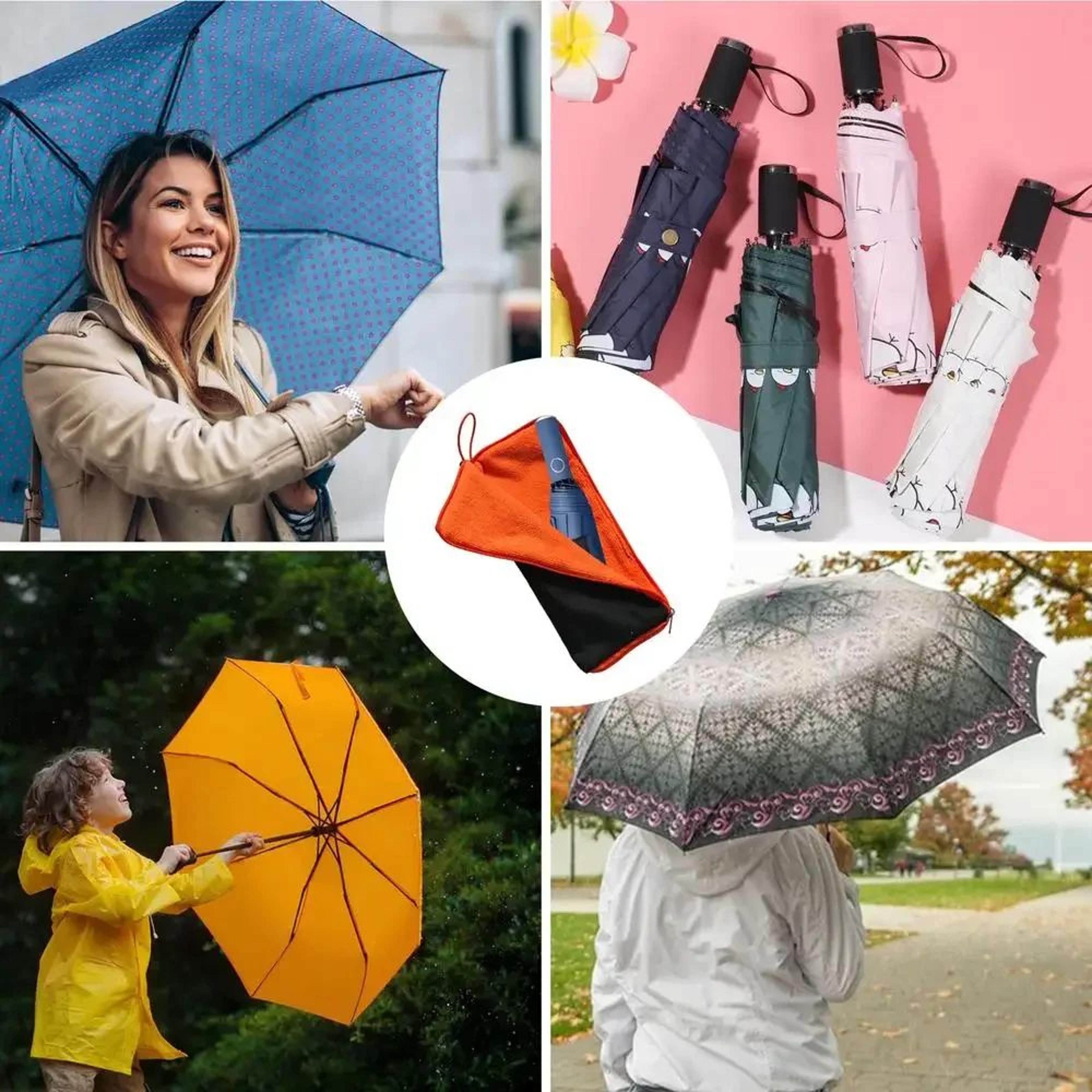 WaterAbsorbing Microfiber Umbrella Storage Bag  Waterproof Portable Umbrella Cover Sleeve For Home  2