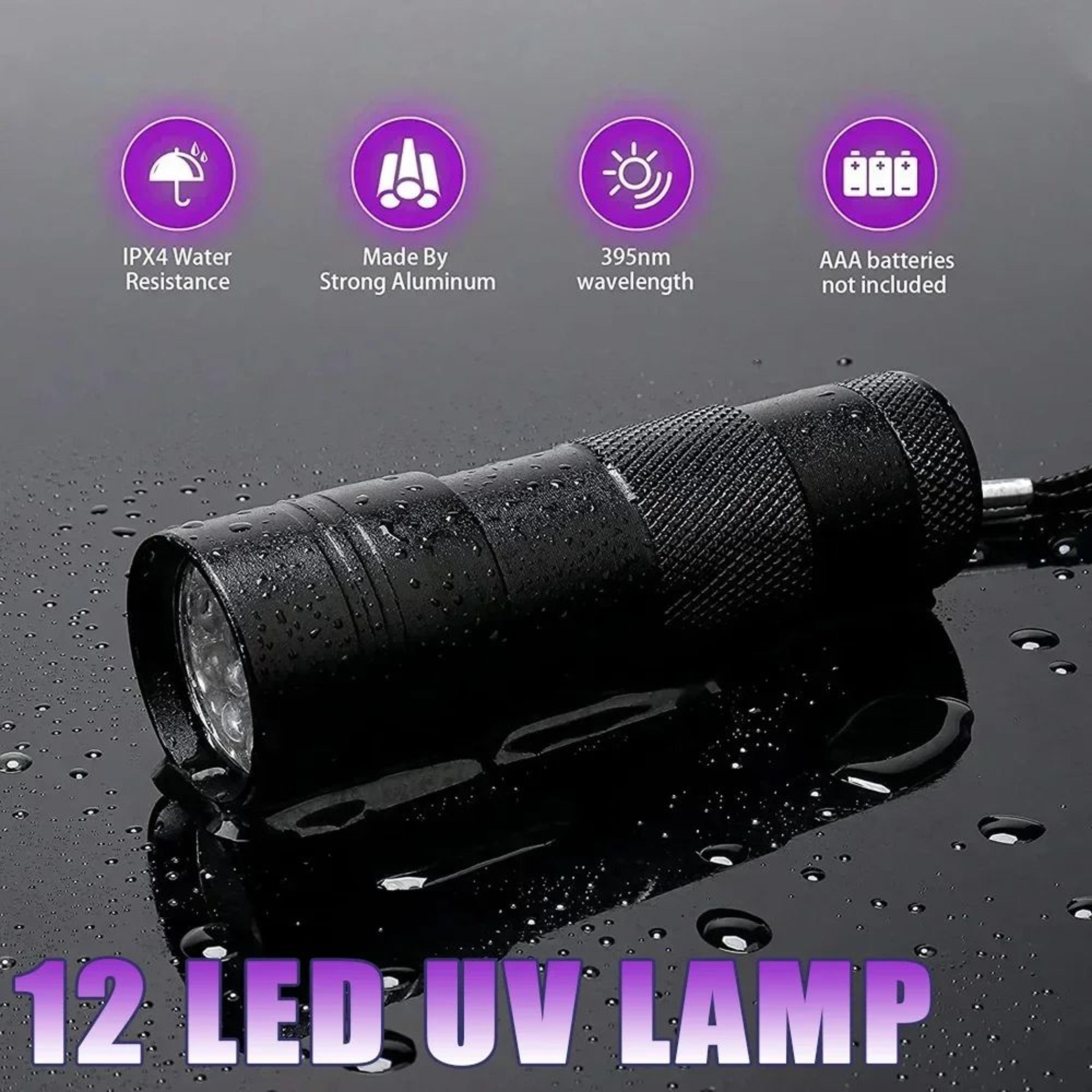 395nm UV Flashlight Black Light Torch 912 LED  Pet Urine Stain  Bed Bug Detector For Carpet Rooms   1