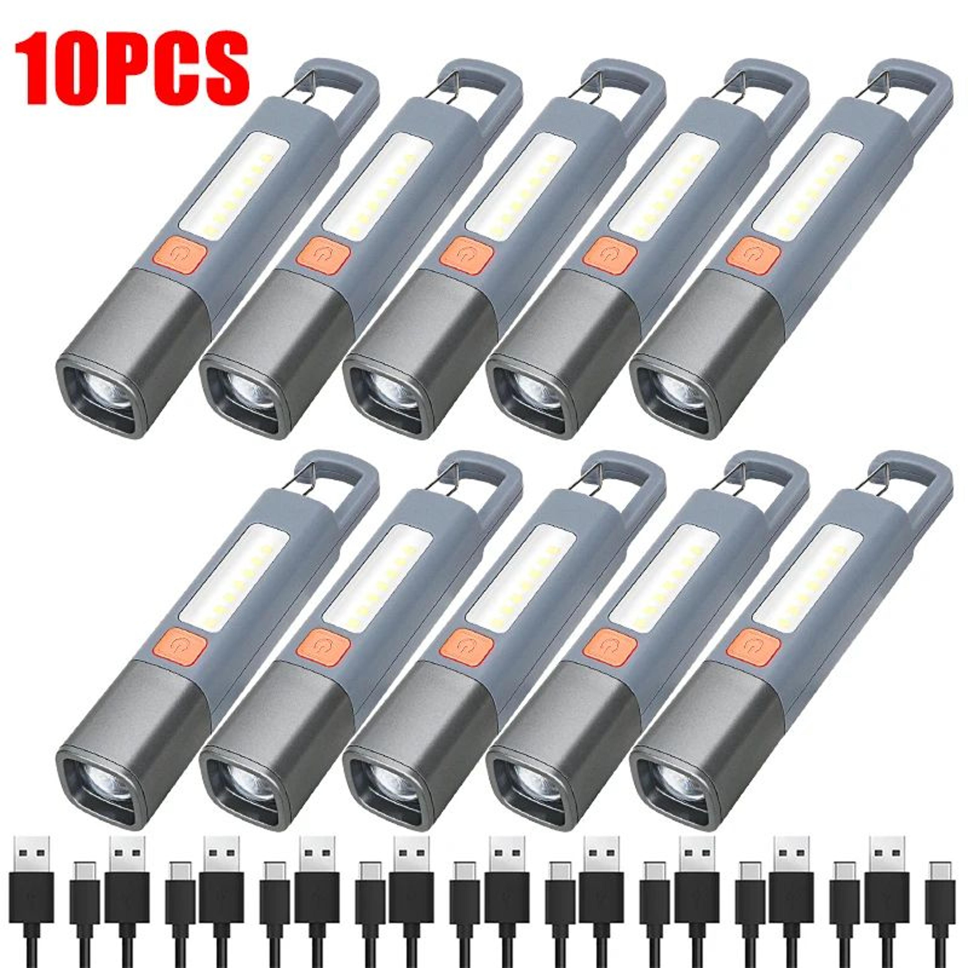 110 Pcs USB Rechargeable XPE LED Flashlight With Hook  Super Bright Zoomable Waterproof Torch For C 12