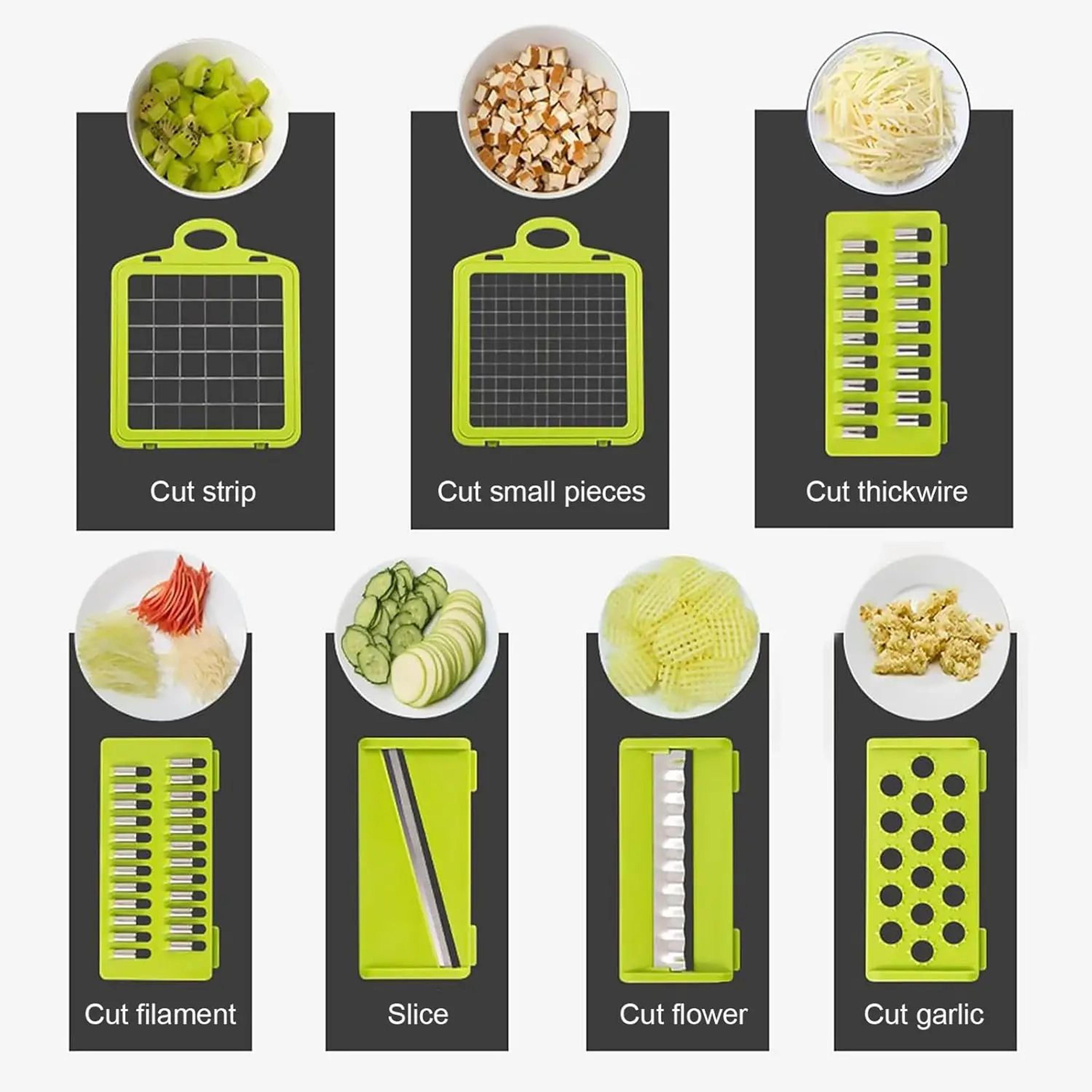 16in1 Professional Vegetable Chopper  Slicer  Multifunction Food Cutter With Blades For Onion Salad 1