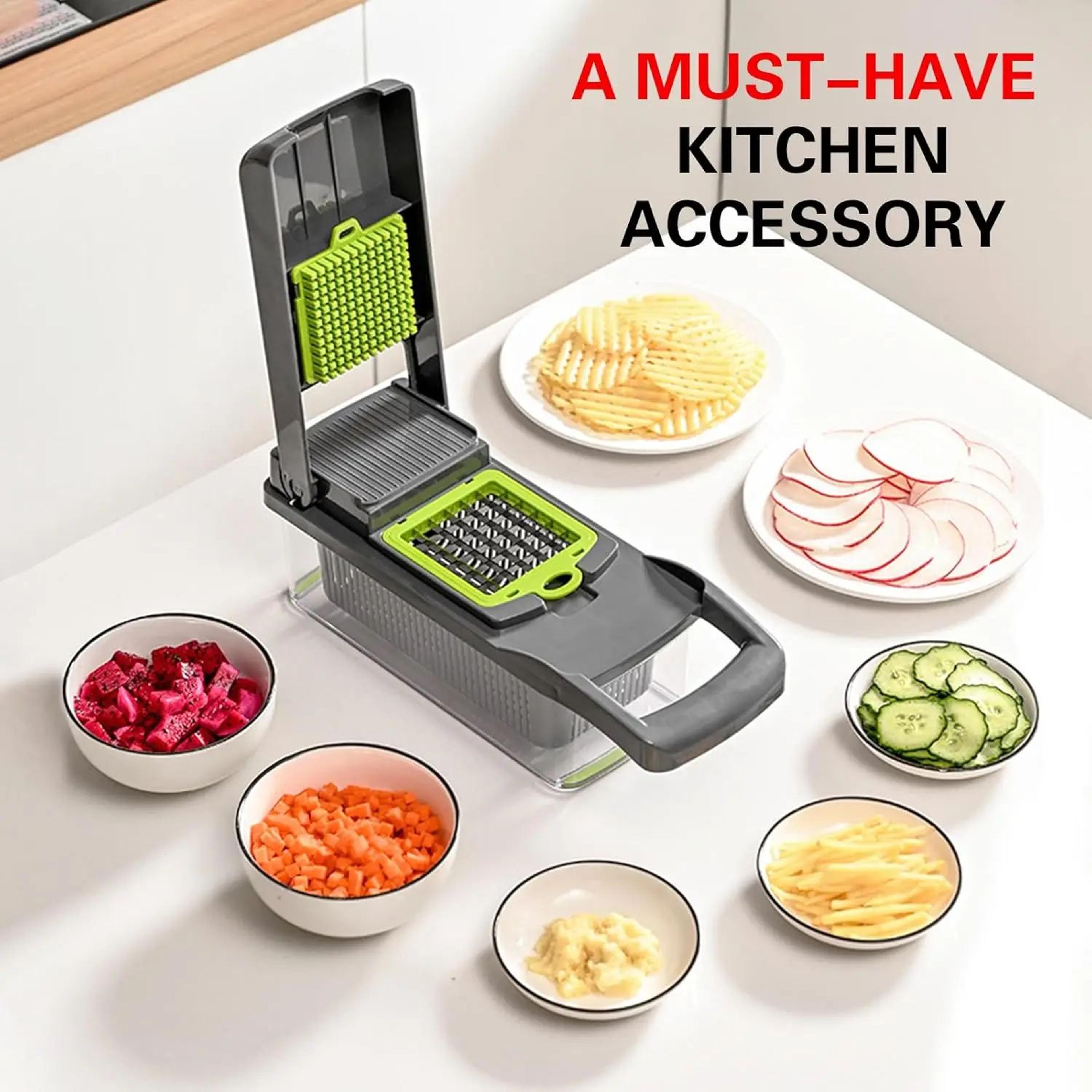 16in1 Professional Vegetable Chopper  Slicer  Multifunction Food Cutter With Blades For Onion Salad 2