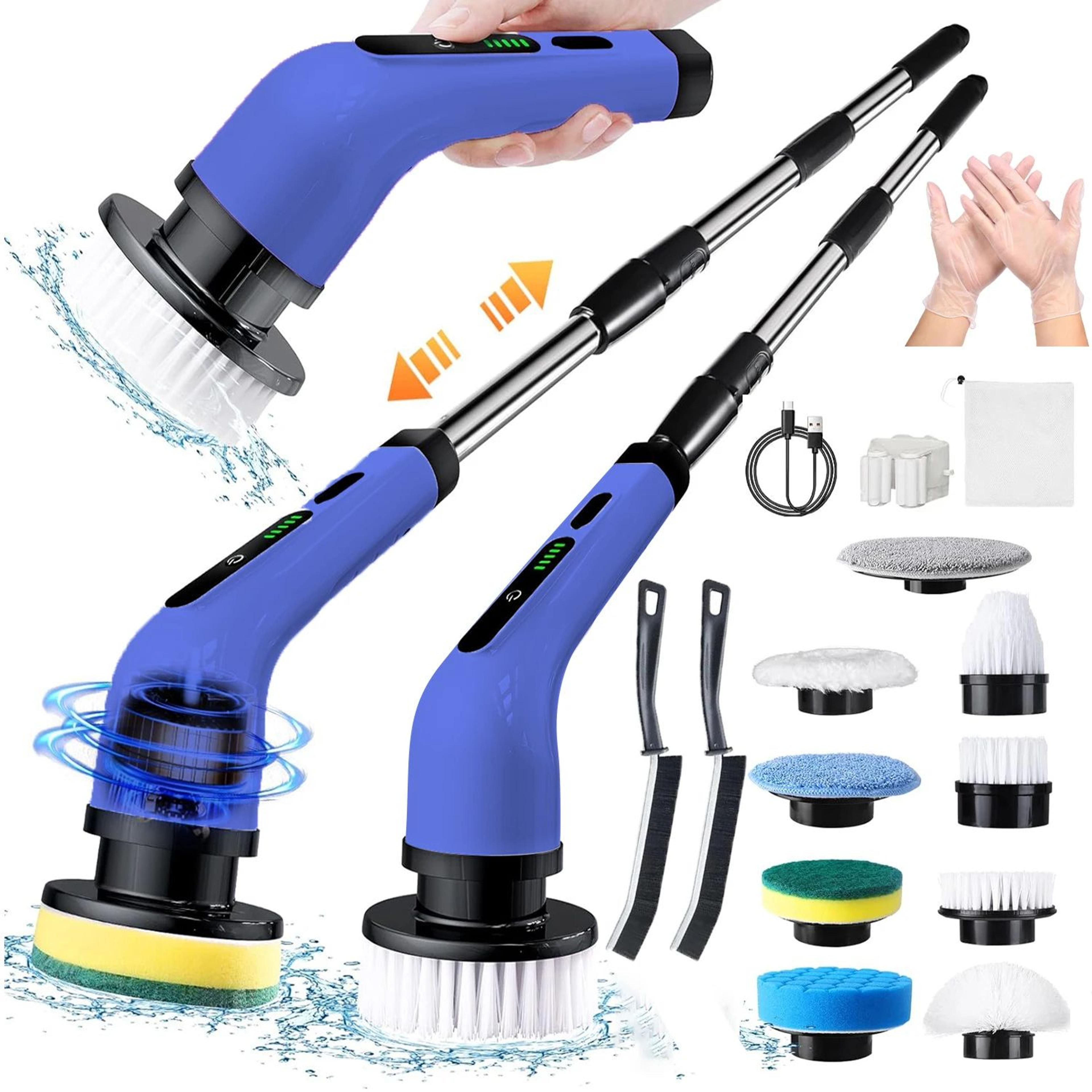 2025 Electric Rotating Floor Scrubber Brush  Rechargeable Power Shower  Tile Cleaner With 9 Heads D 6