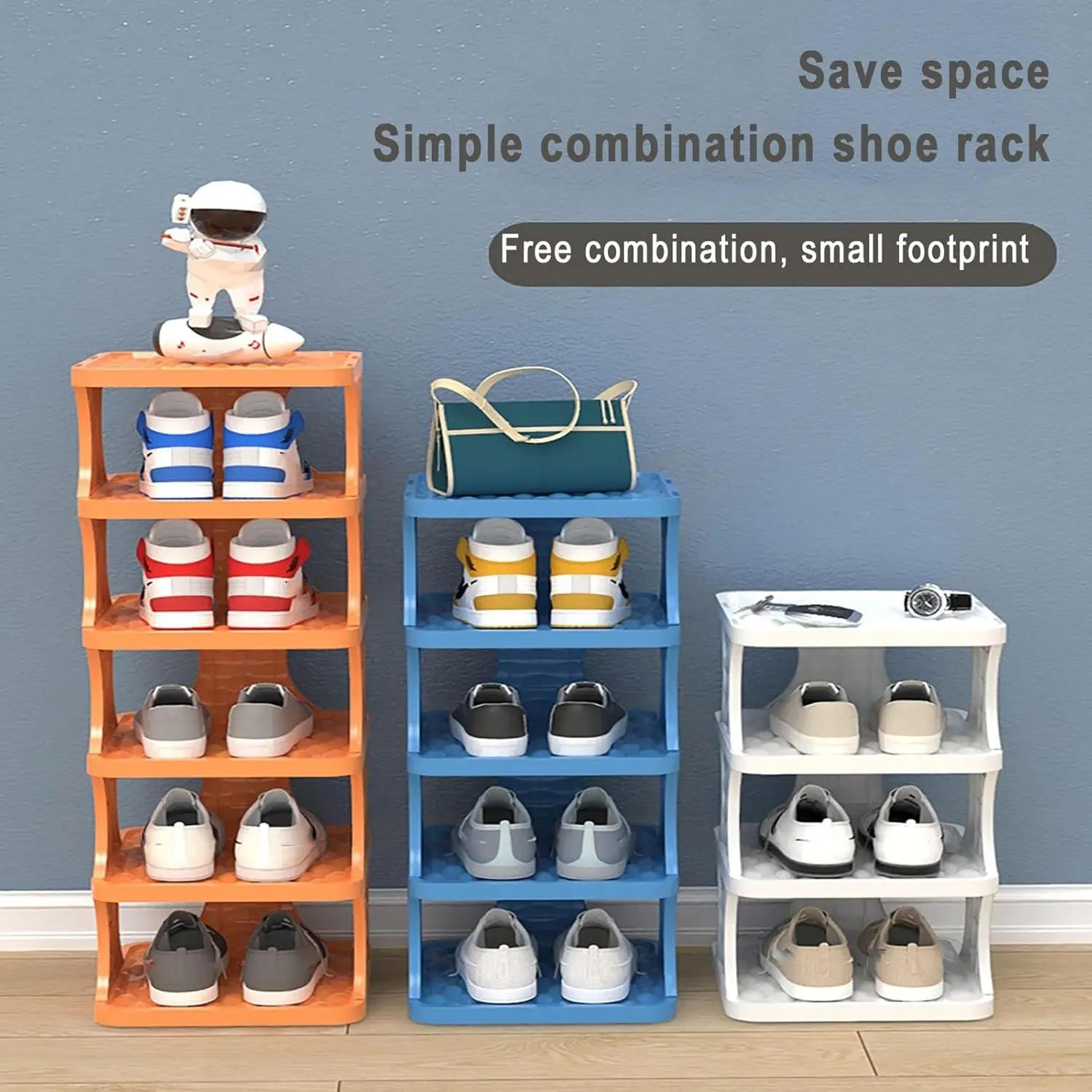 Vertical MultiTier Shoe Rack Organizer  Minimalist SpaceSaving Shoe Storage Shelf For Bedroom Close 0