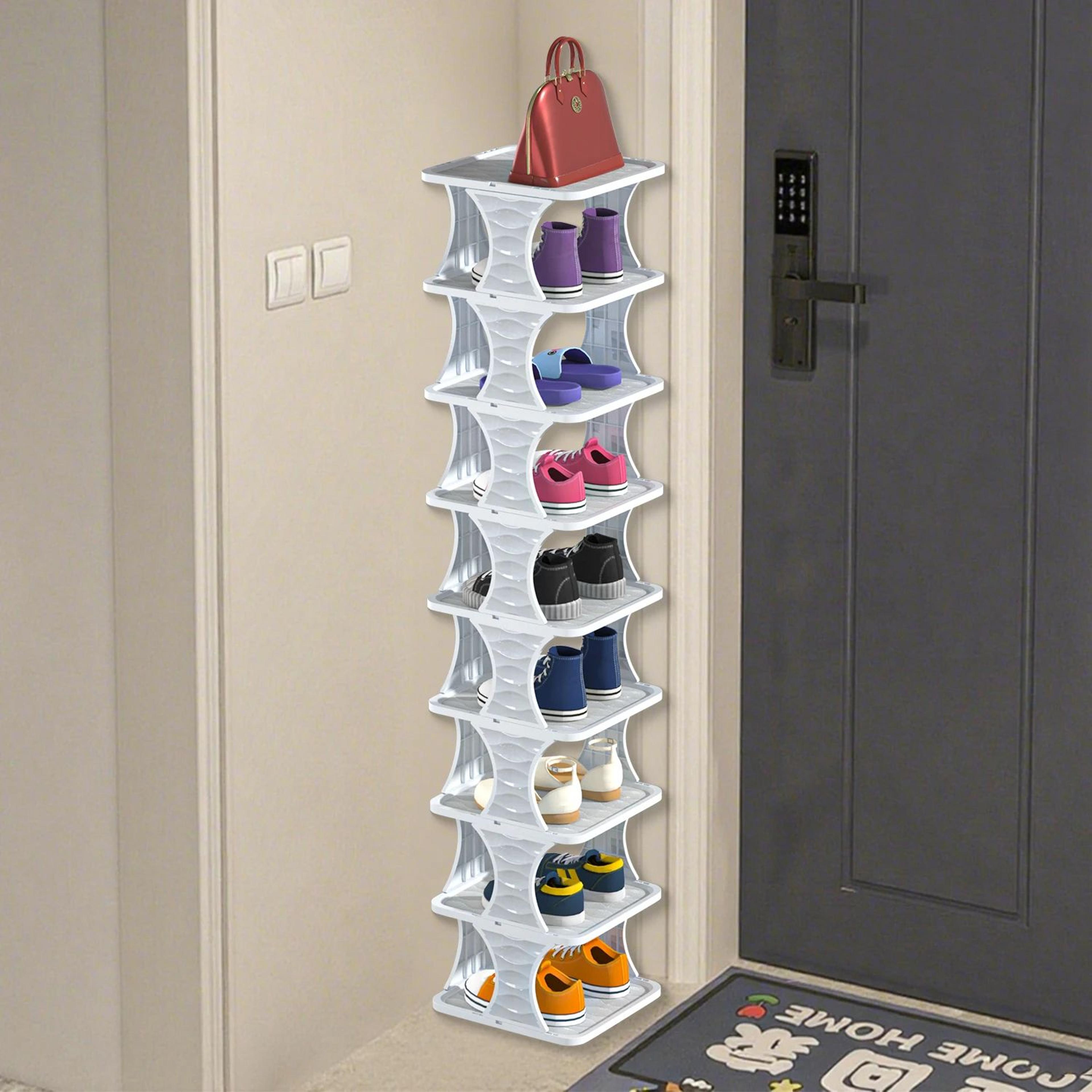Vertical MultiTier Shoe Rack Organizer  Minimalist SpaceSaving Shoe Storage Shelf For Bedroom Close 1