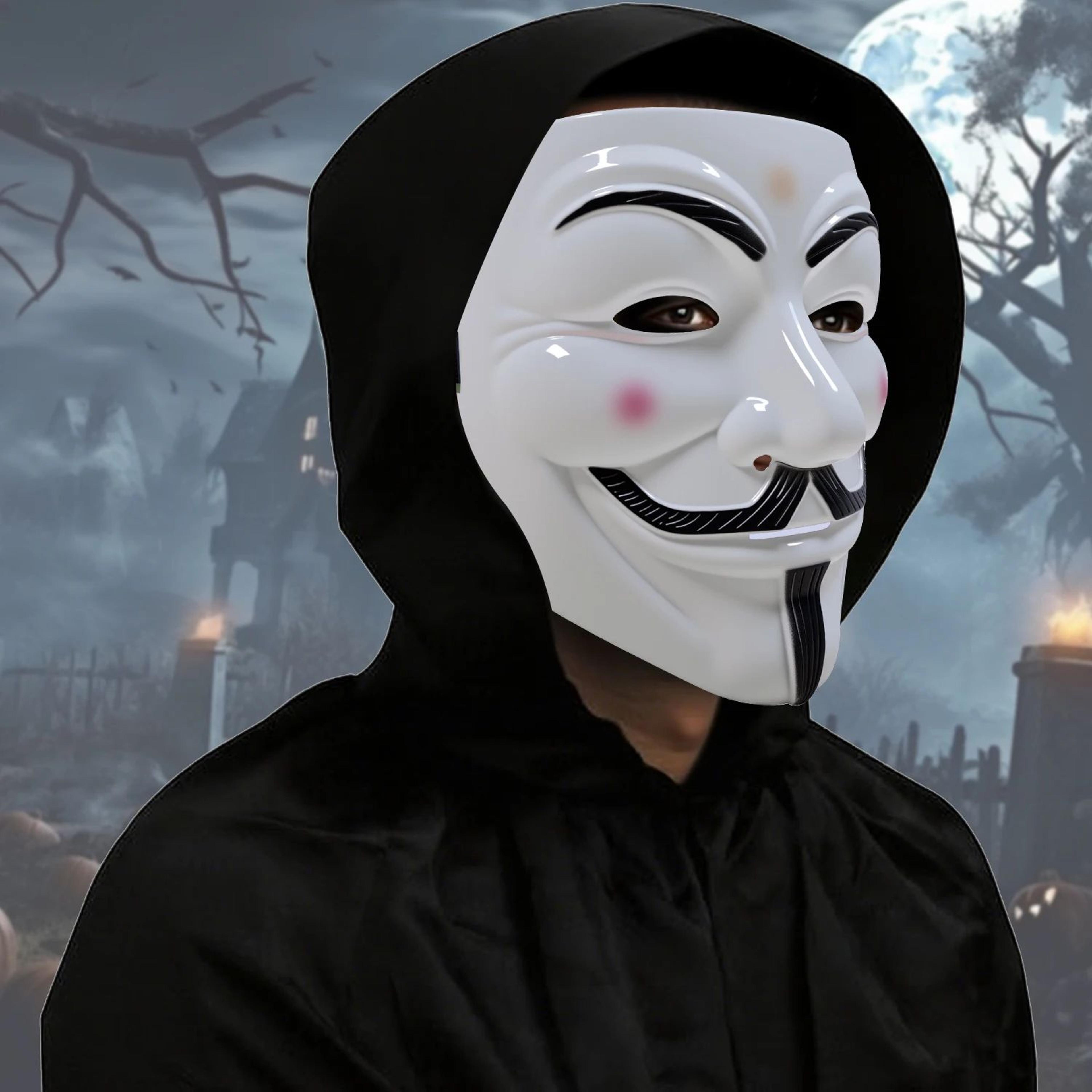 Guy Fawkes V Mask  Anonymous Hacker Style Halloween Costume Mask For Cosplay Parties Horror  Christ 1