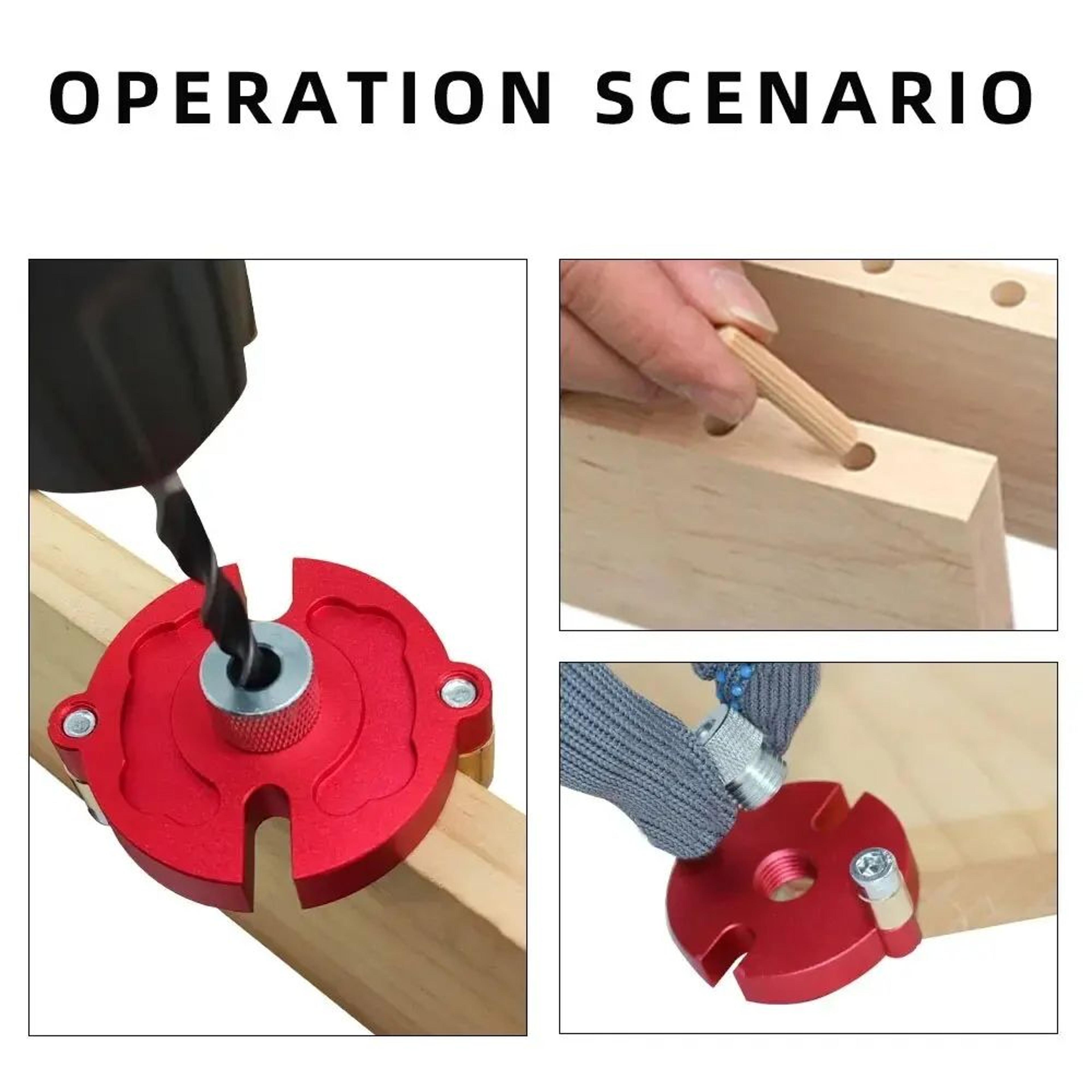 SelfCentering Dowel Jig Kit 1239 In  Aluminum Drill Guide With Metal Bushings For Accurate Woodwork 5