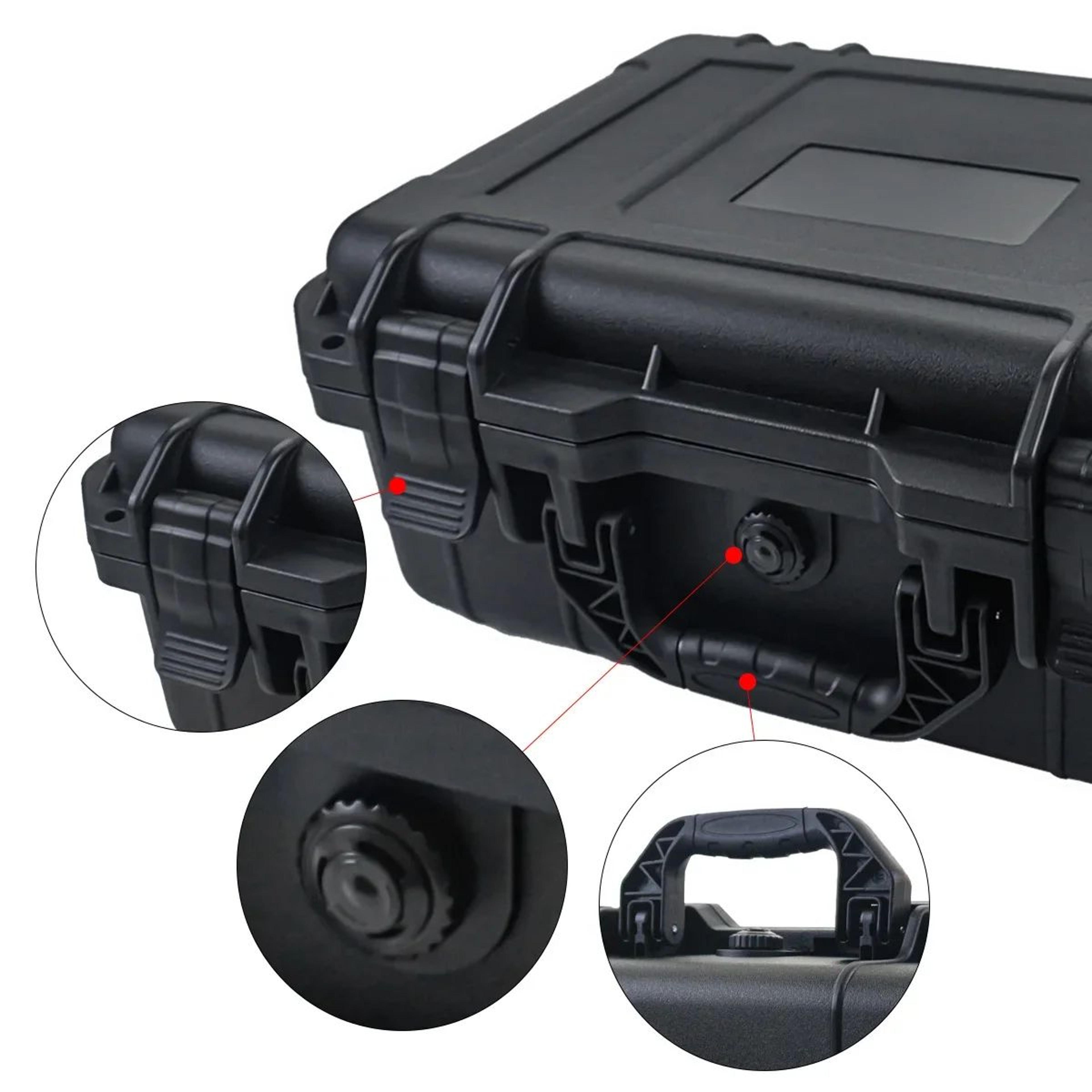 Waterproof Hard Carry Tool Case With PreCut Foam  Shockproof Protective Storage Box For Tools  Elec 3