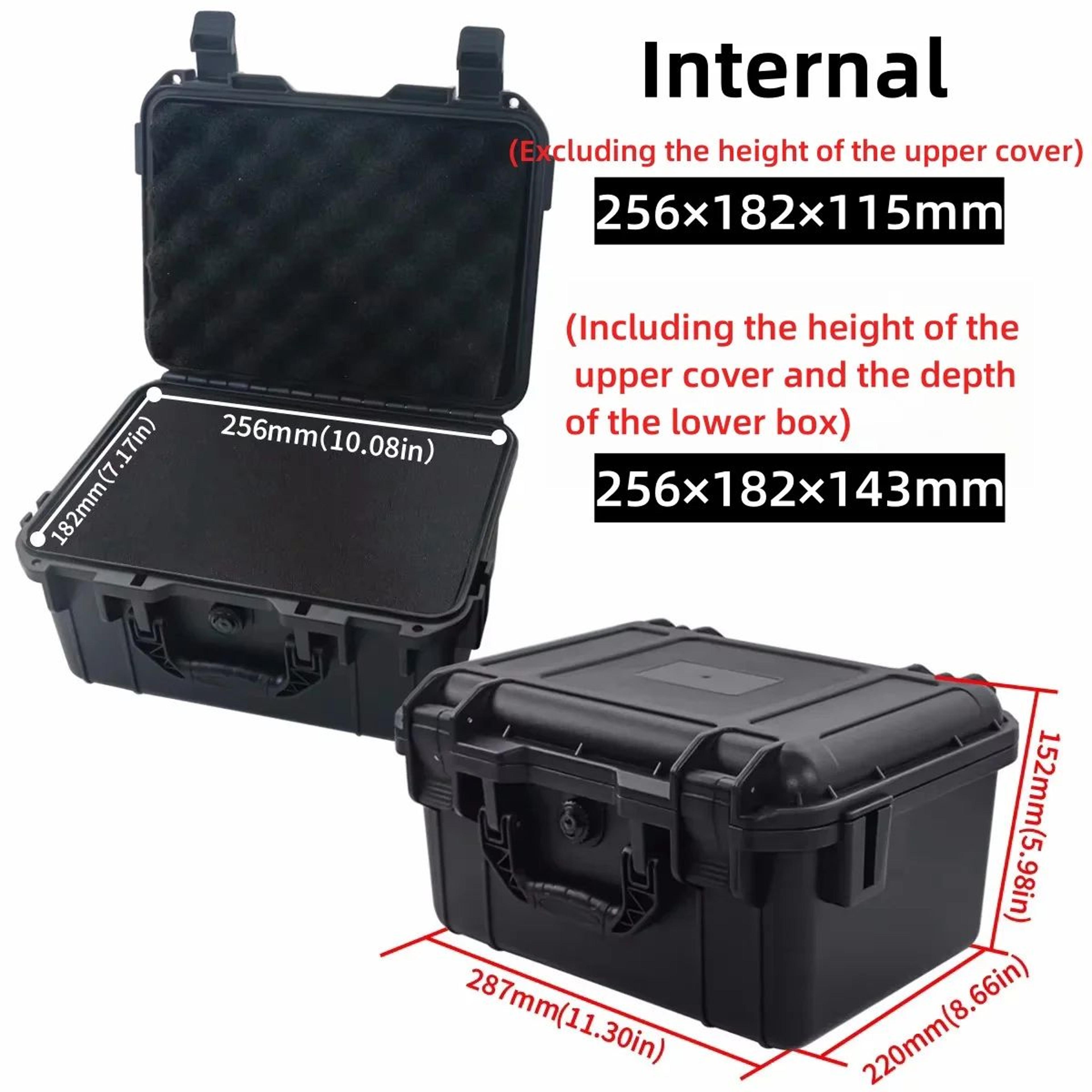 Waterproof Hard Carry Tool Case With PreCut Foam  Shockproof Protective Storage Box For Tools  Elec 8