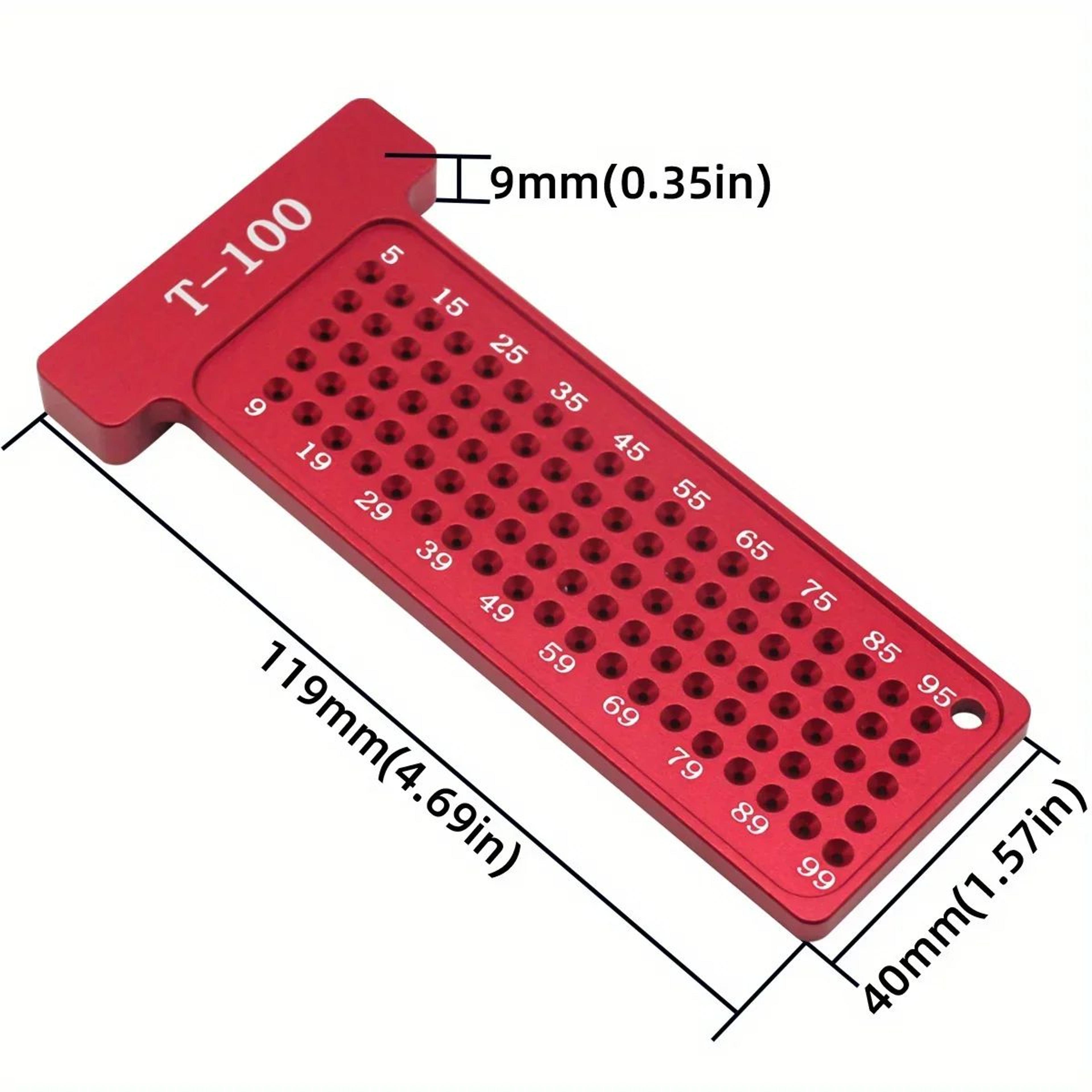 Aluminum Woodworking TSquare Ruler With Scribe  Protractor  MetricInch Layout Gauge For Precise Mar 9