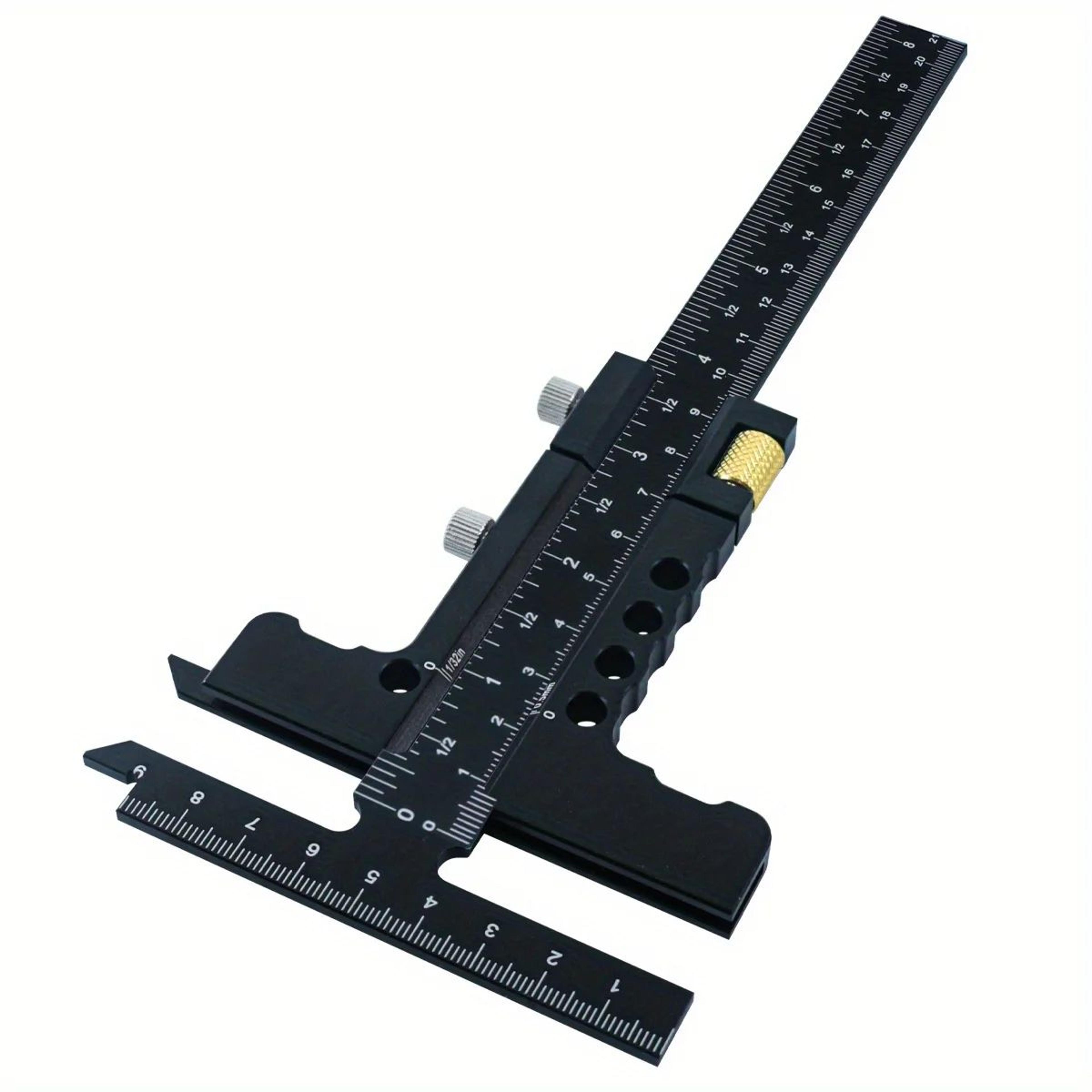 Woodworking Scriber Gauge TSquare Marking Tool  Aluminum Alloy Sliding Measuring Ruler For Framing  2