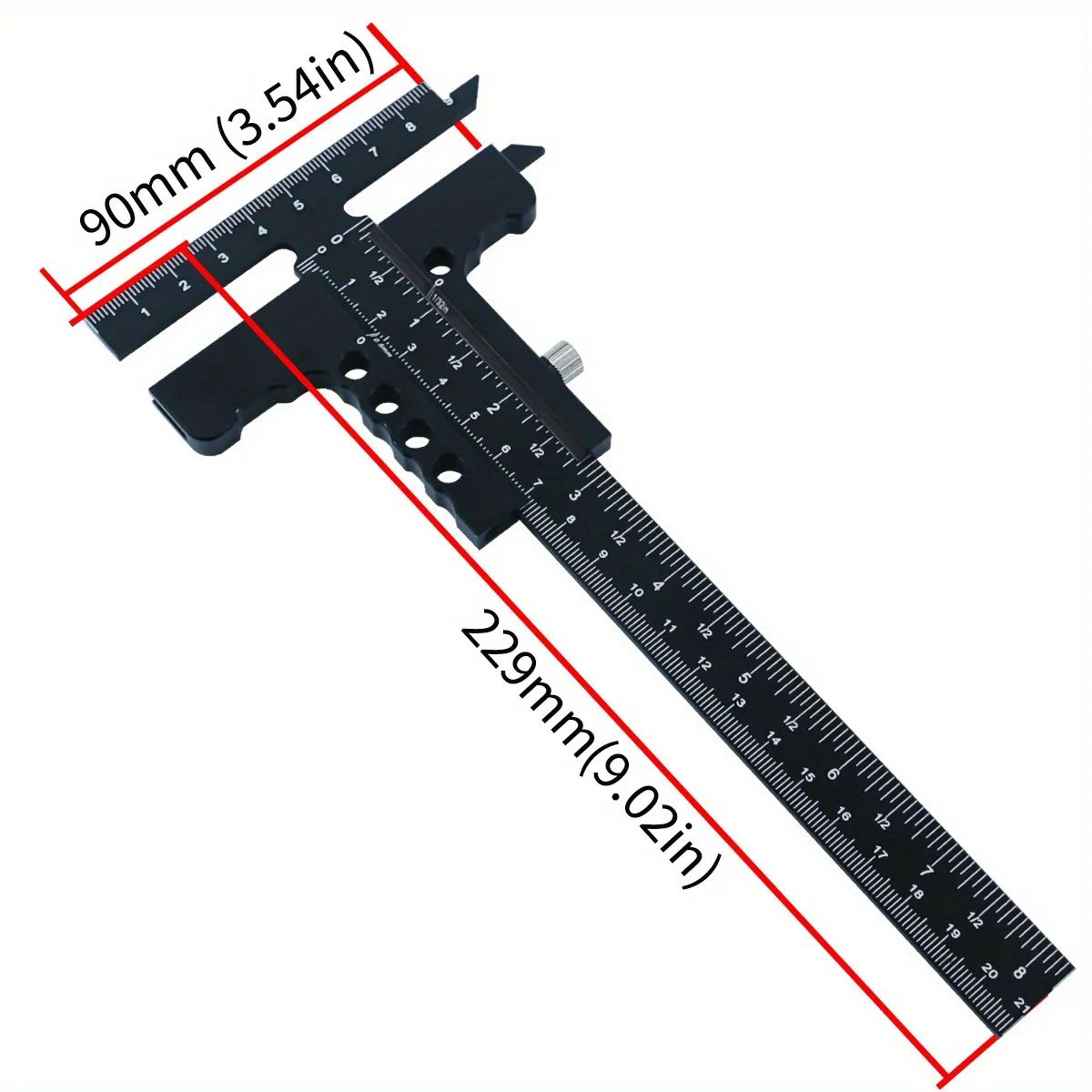 Woodworking Scriber Gauge TSquare Marking Tool  Aluminum Alloy Sliding Measuring Ruler For Framing  3