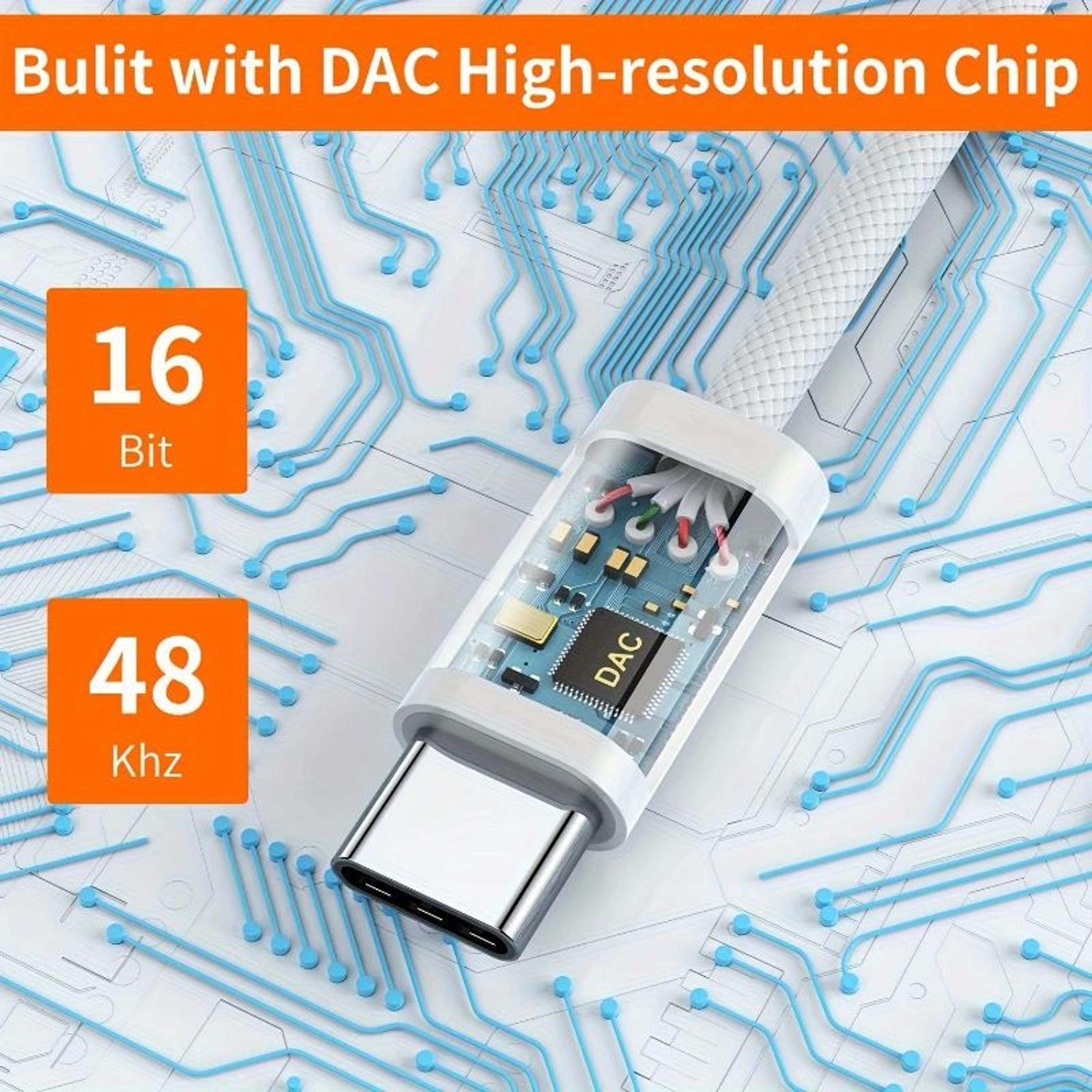 USBC To 35mm Audio Adapter  Type C AUX Dongle Cable With 35mm Female Headphone Jack For Wired Earph 1