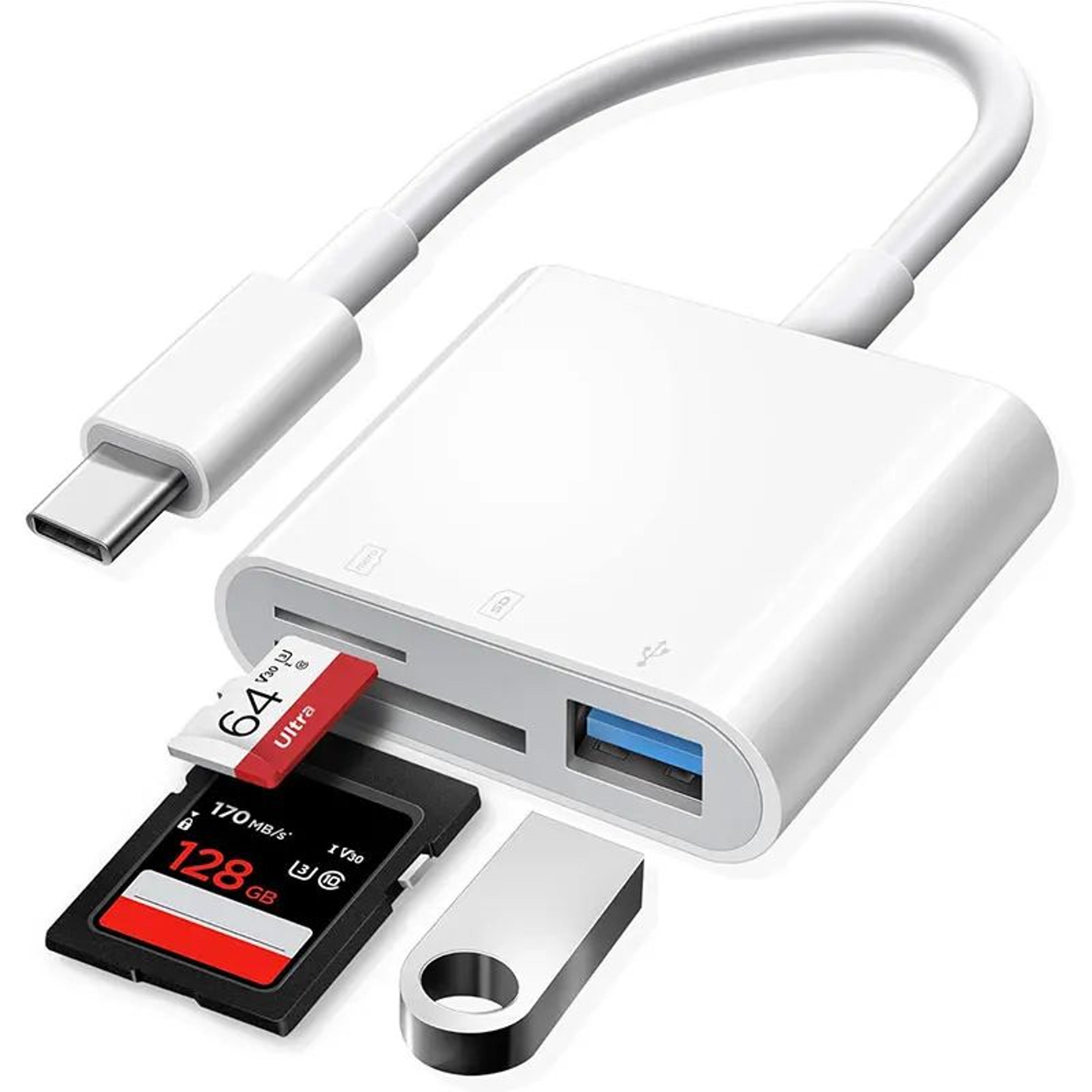 3in1 USBC Adapter Hub  Type C Data Transfer Converter For IPhone 15 MacBook Huawei Samsung S21S20 X 6