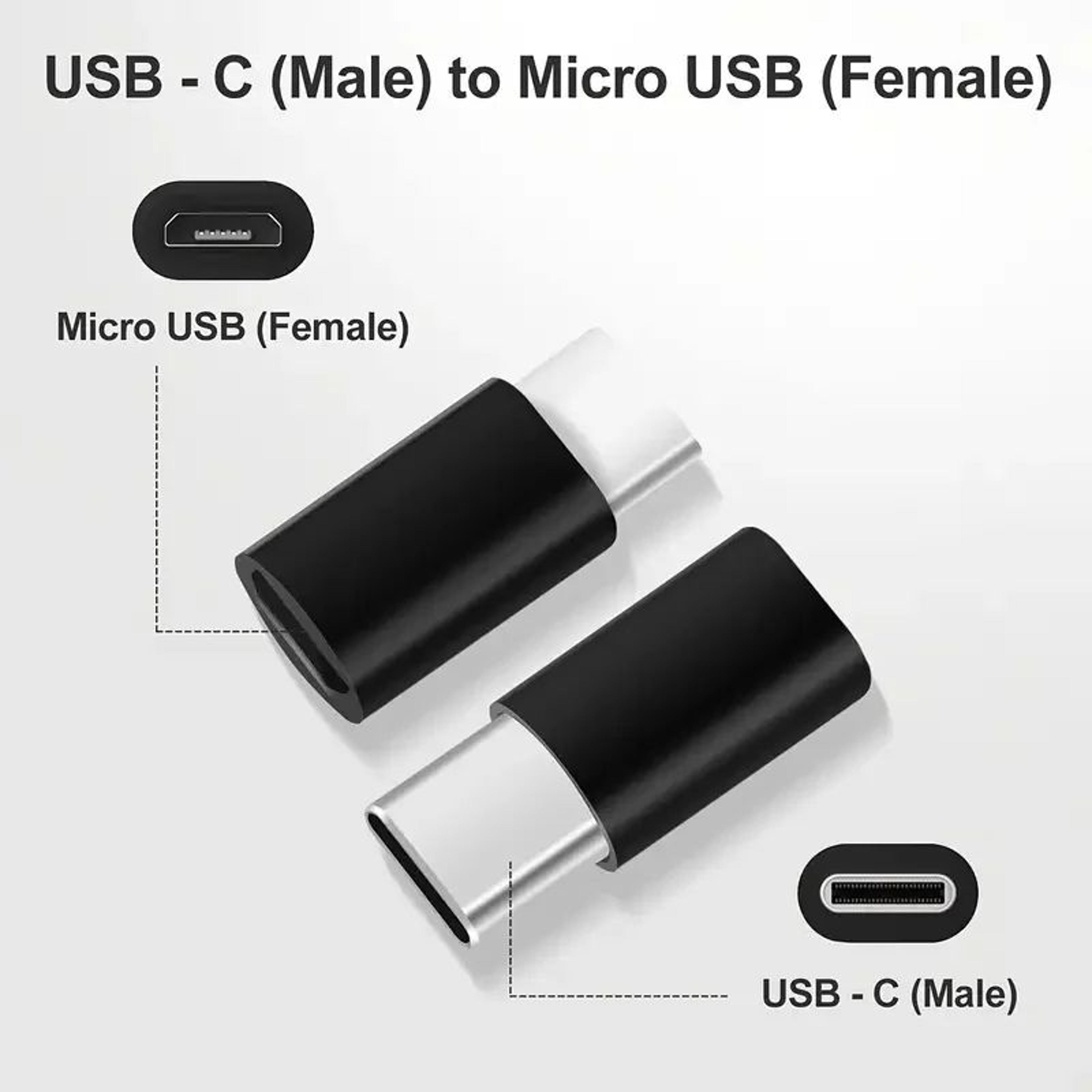 4 Pcs Micro USB To USBC OTG Adapter Cable  MicroUSB Female To TypeC Male Converter For Samsung Gala 1