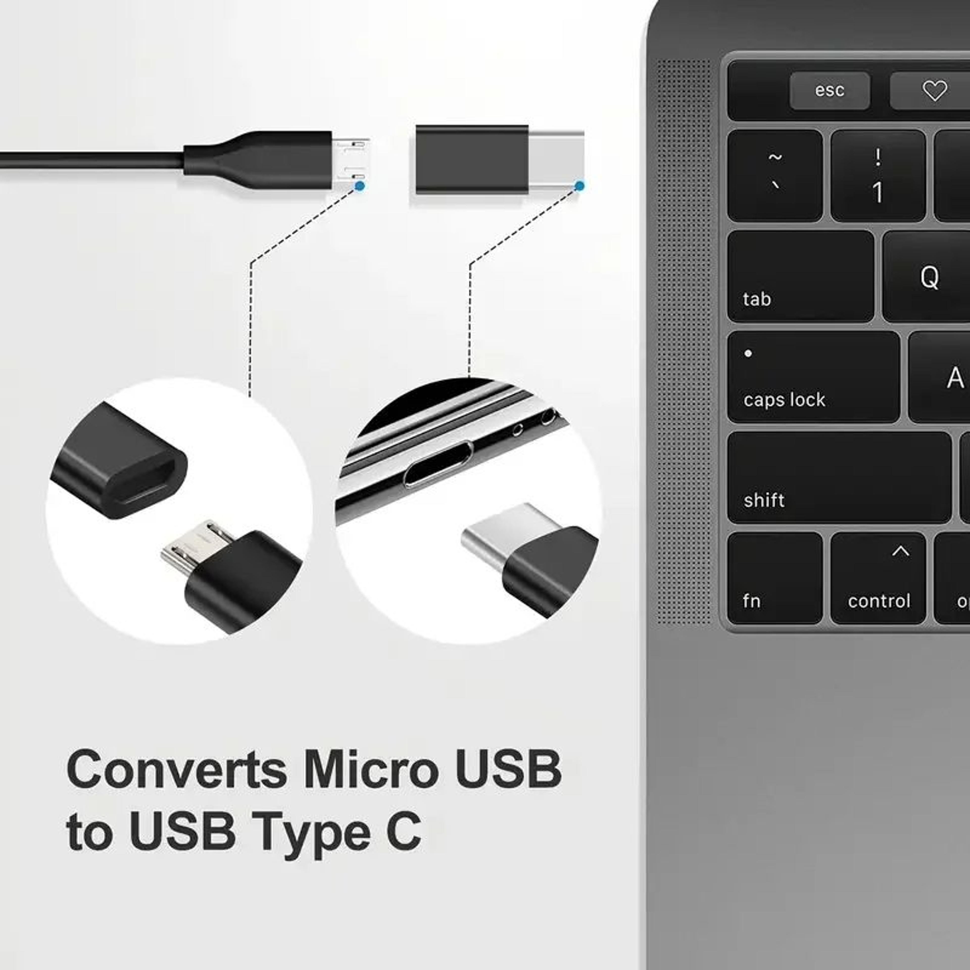 4 Pcs Micro USB To USBC OTG Adapter Cable  MicroUSB Female To TypeC Male Converter For Samsung Gala 2