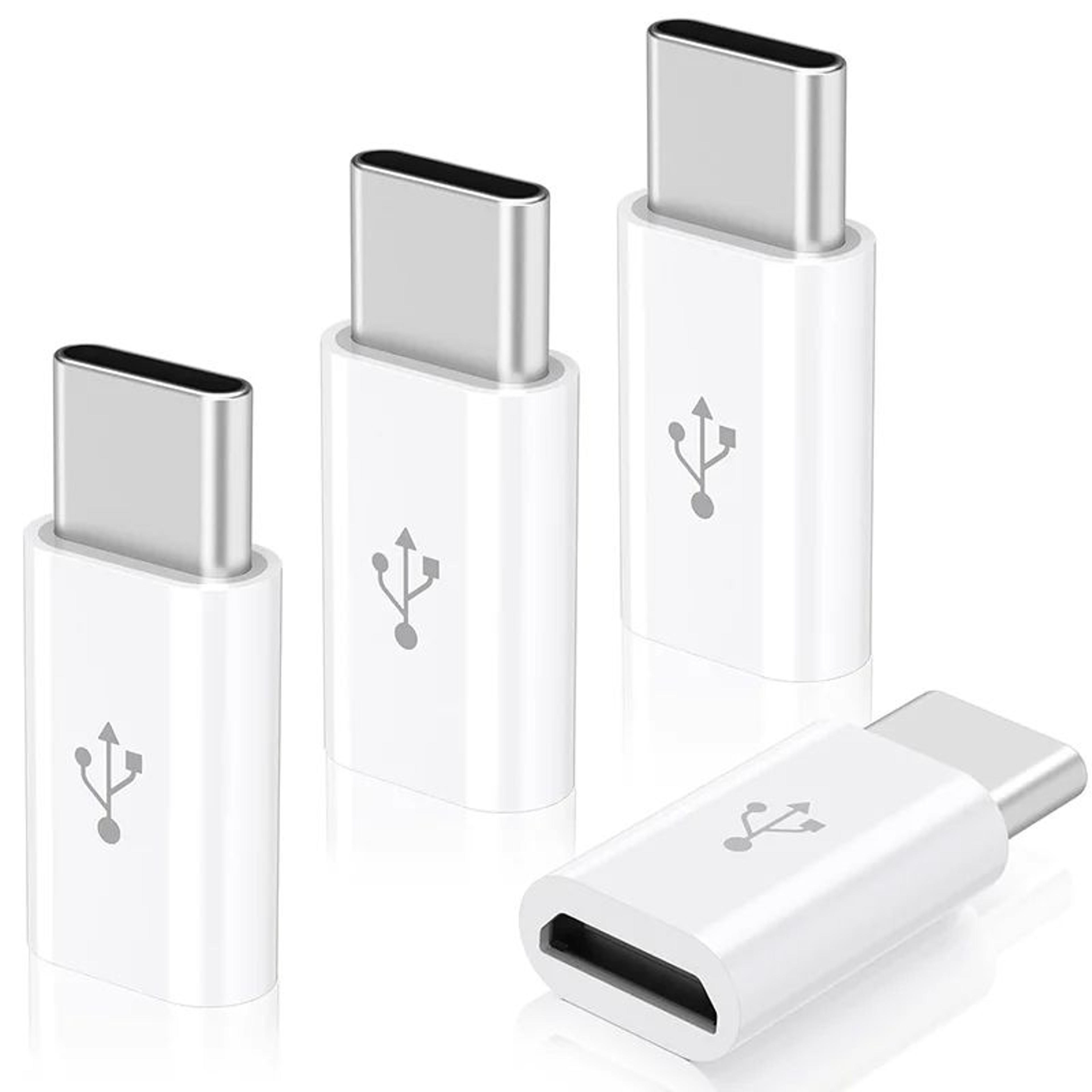 4 Pcs Micro USB To USBC OTG Adapter Cable  MicroUSB Female To TypeC Male Converter For Samsung Gala 7