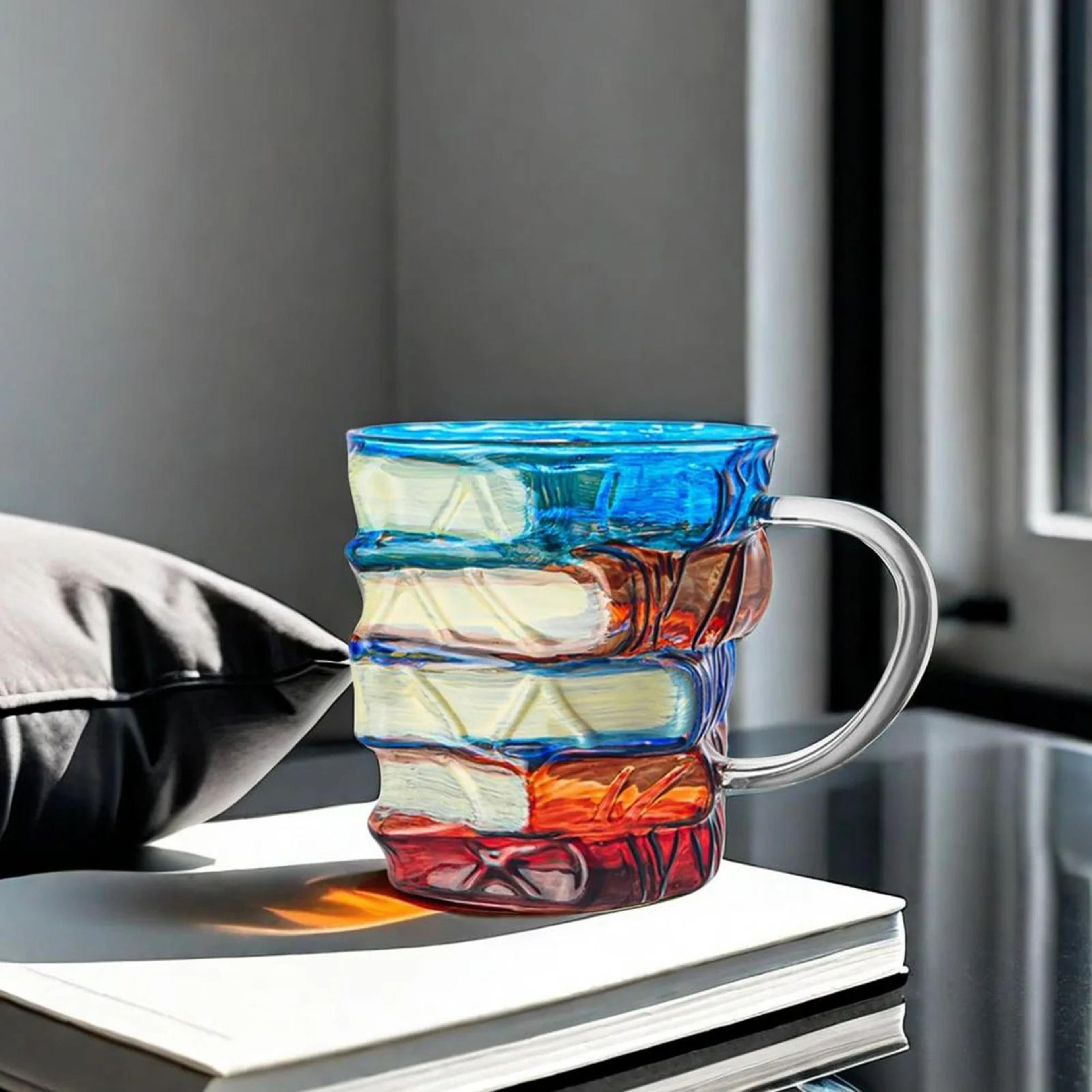 3D BookShaped Colored Glass Coffee Mug  Novelty Painted Book Mug Cup Gift For Book Lovers  Literatu 3