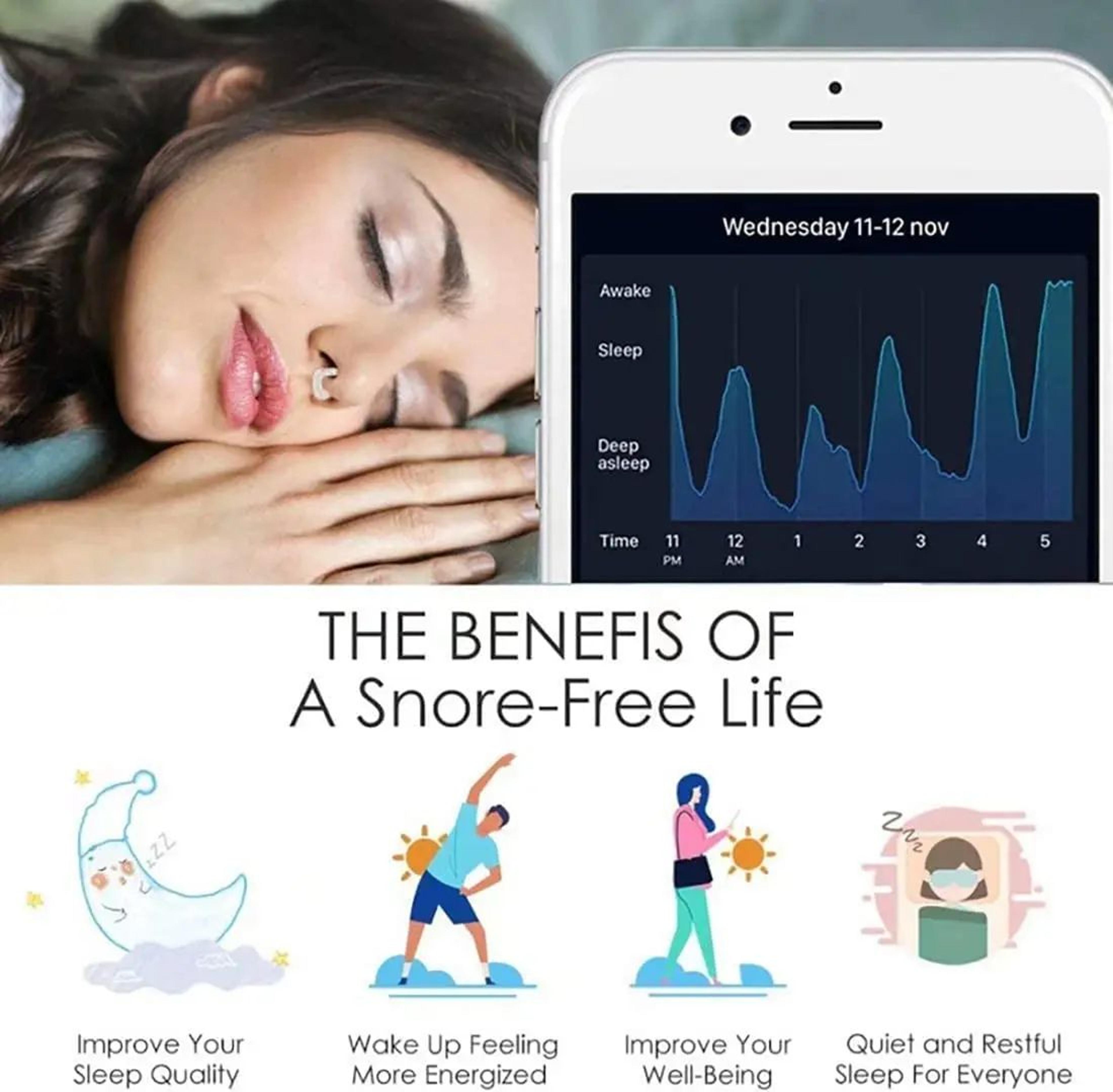 Magnetic AntiSnore Nose Clip With Case  Silicone Stop Snoring Aid For Better Sleep  Breathing Relie 1