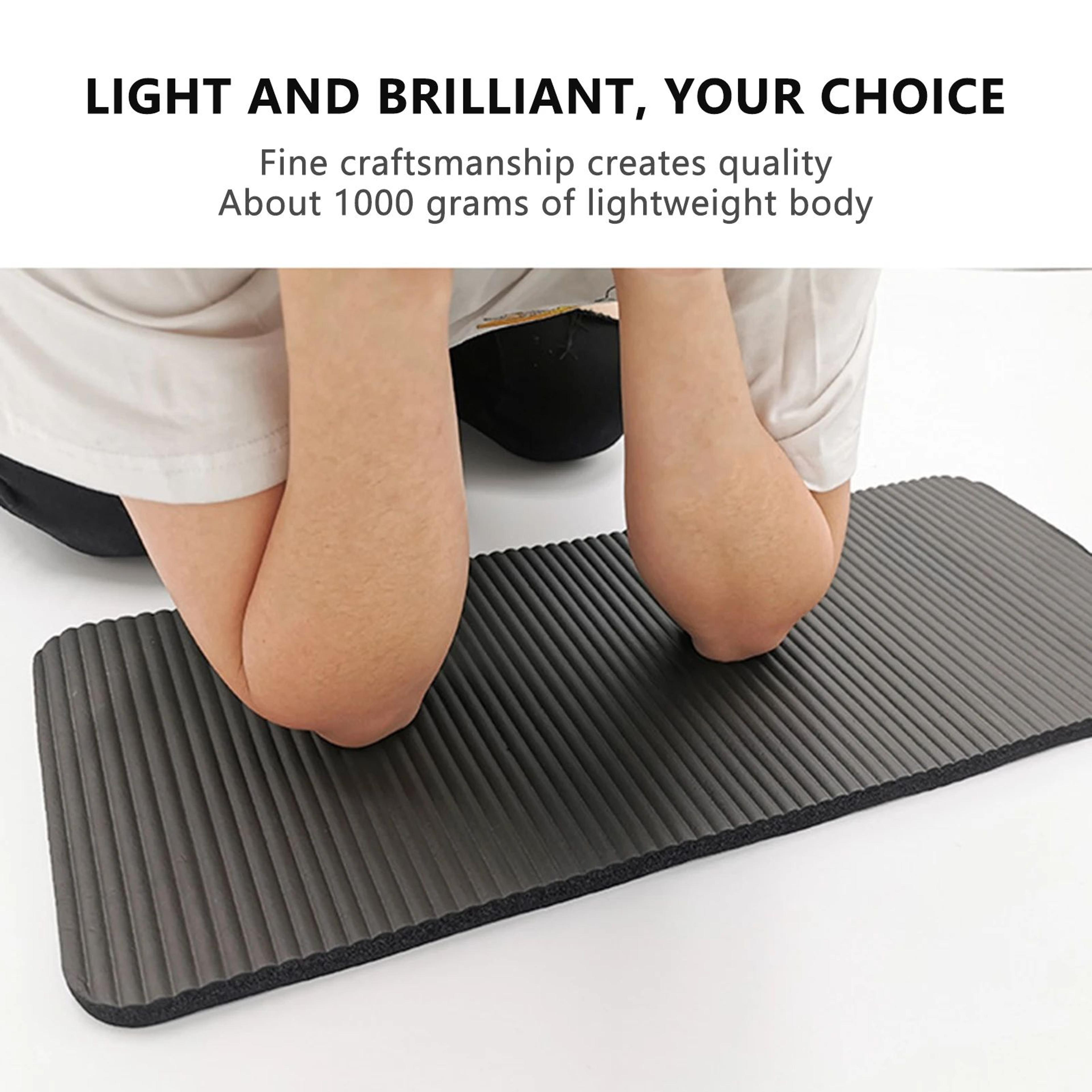 Mini Premium Yoga Mat  Soft ShockAbsorbing Pilates Exercise Mat For Home Workouts Stretching Knees  3