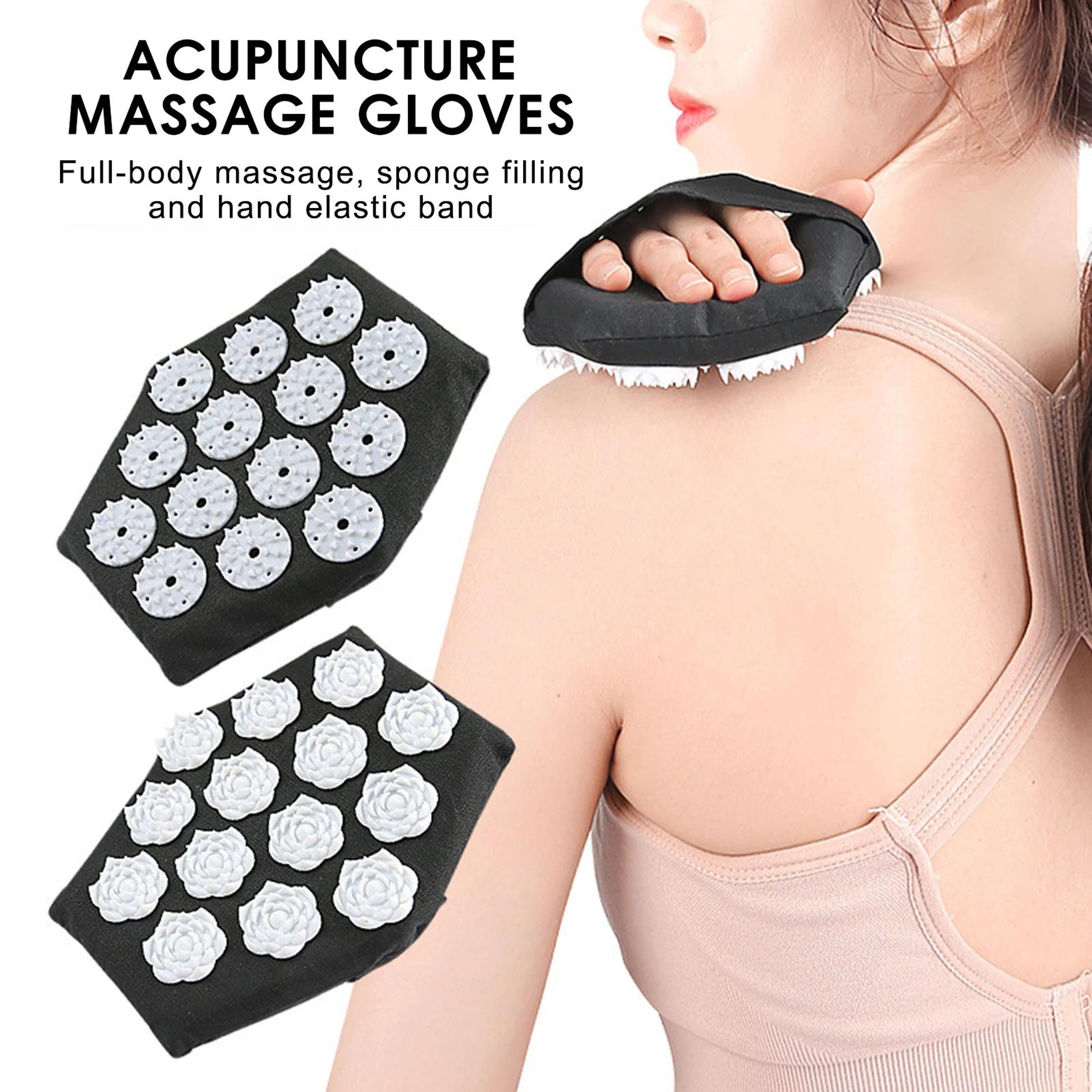 spike massage gloves acupuncture massager for full body, chinese medicine massage brush for relaxation & circulation