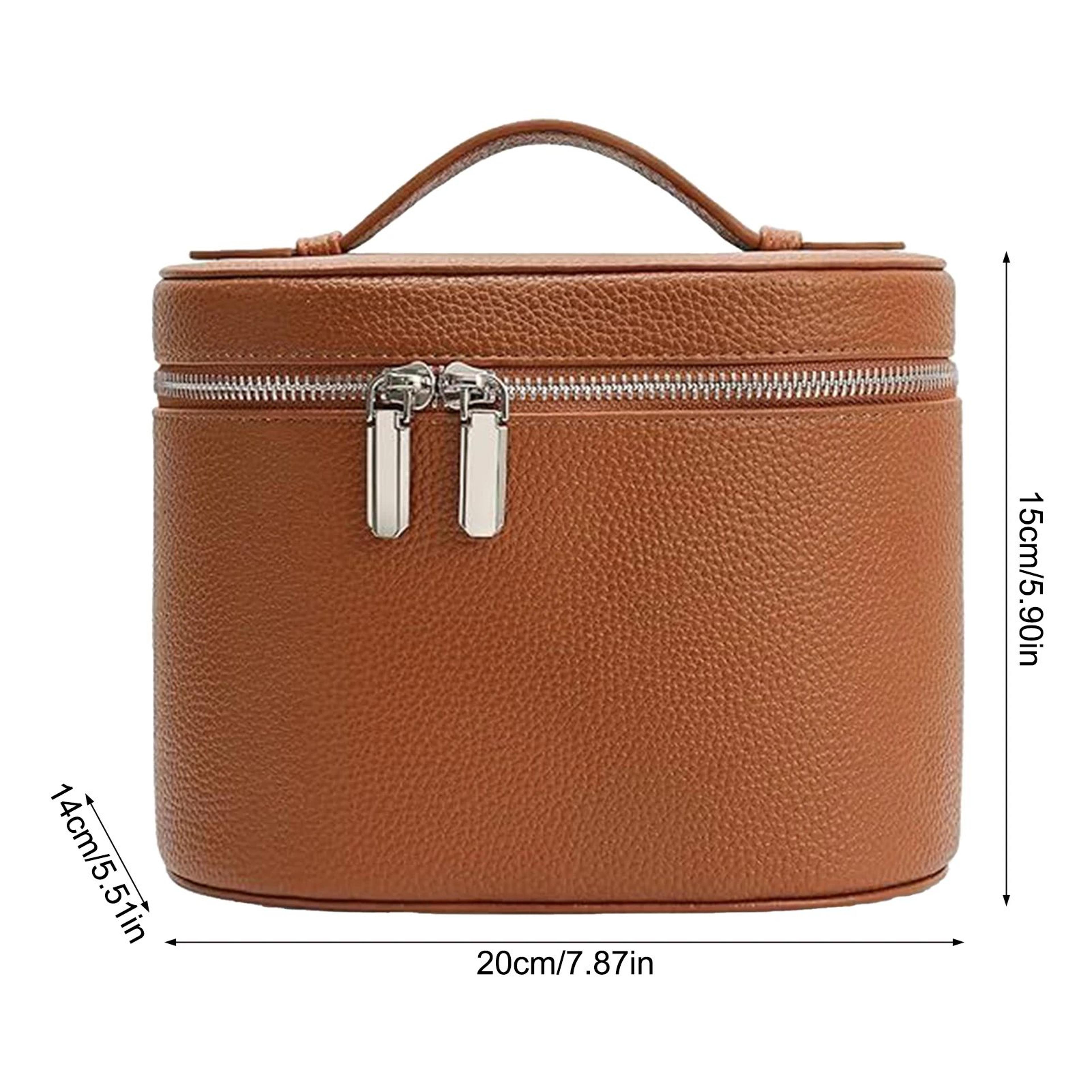 Large Capacity PU Leather Makeup Bag With Detachable Handle Travel Cosmetic  Toiletry Organizer Cas 7