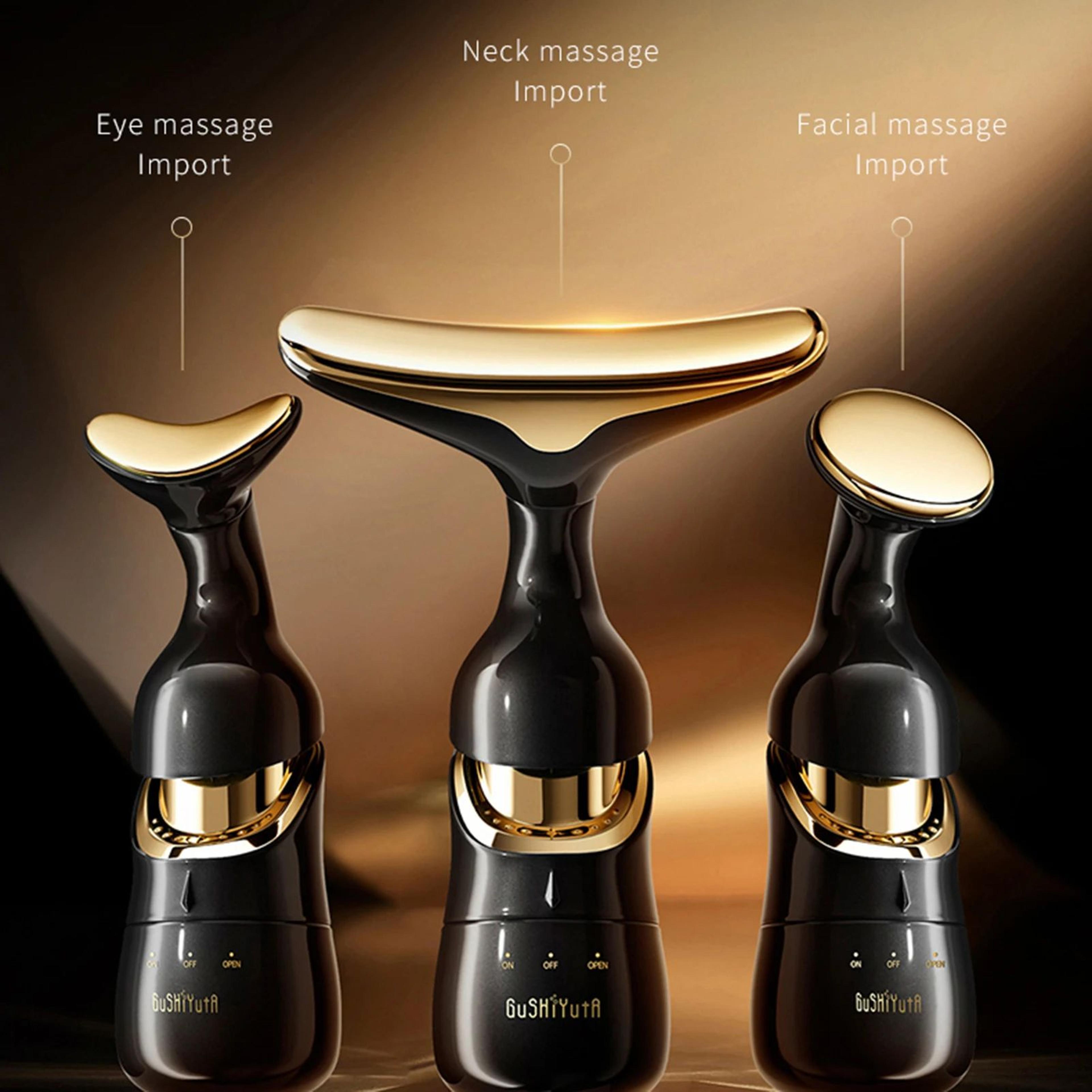 3 in 1 facial firming & lifting device for face, neck & eyes, anti-aging massage face slimmer sculpting tool at home