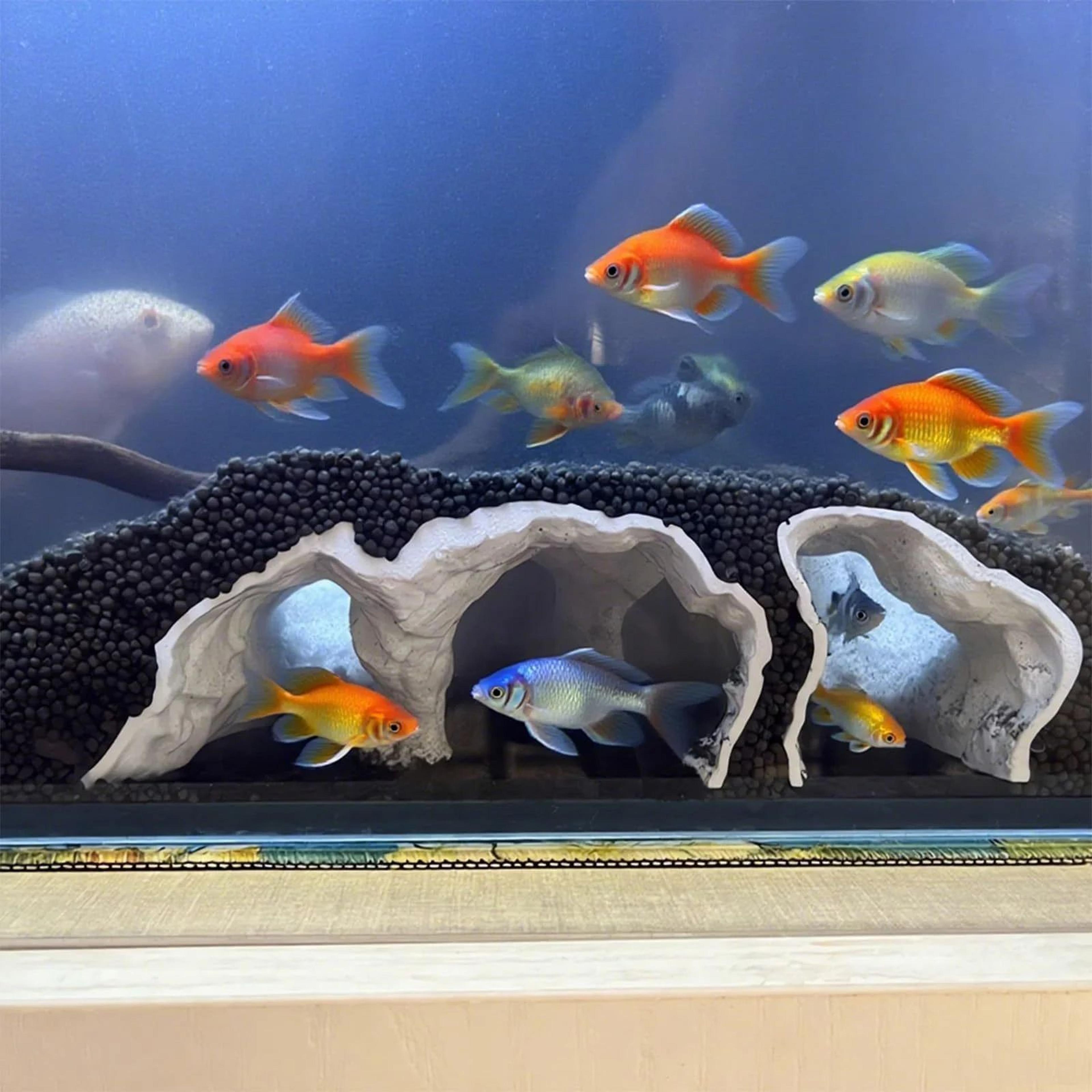 Aquarium Gravel Tunnel Cave Ornament Natural Curved Hideout Decor For Fish Tank Habitat Betta Shrim 2